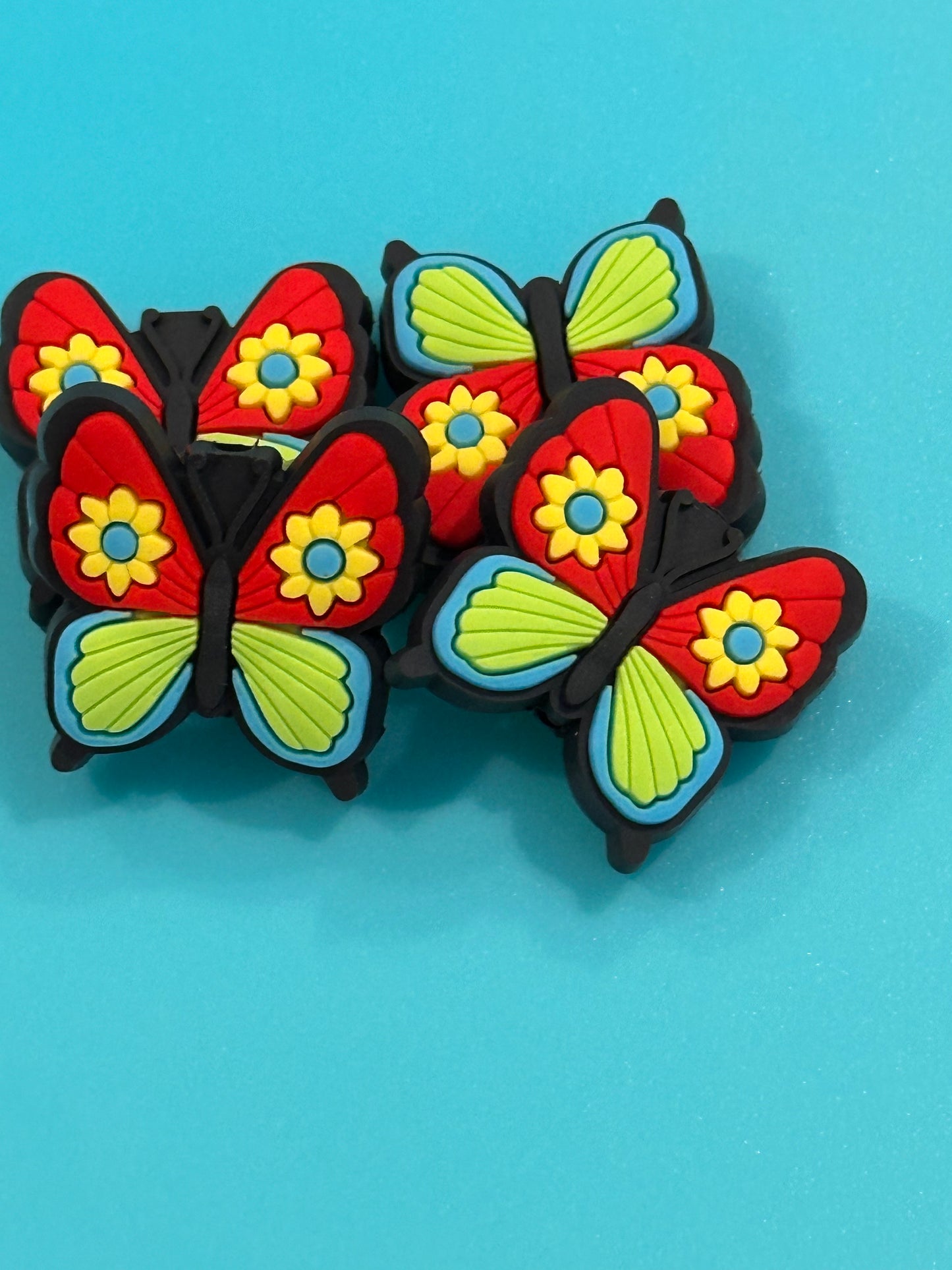 Butterfly silicone focal bead/ pen beading/ colorful