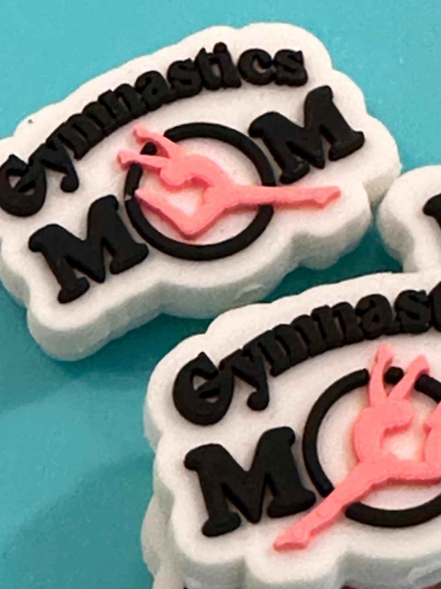 Gymnastics Mom Focal Bead/ beadable pen/ Silicone bead/ mother/ keychain bead/ circle shaped/ Mothers Day/ gymnasts