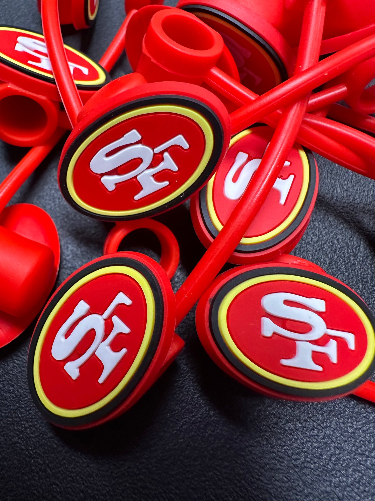Sports straw toppers/ fits 30-40 oz tumbler cups/Show your fave team on your Stanley/Fathers Day gift