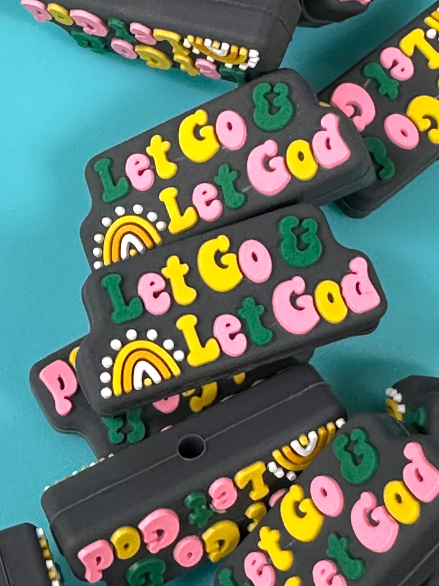 God/ Focal Bead/ beadable pen/ Silicone bead/ keychain bead/Faith/Jesus