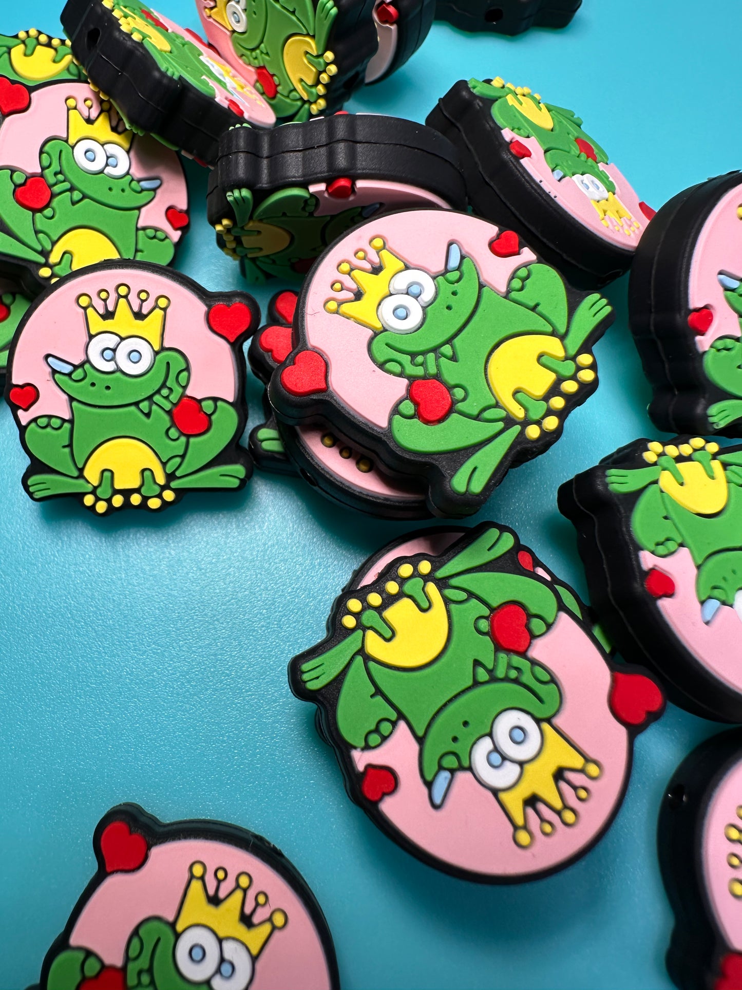 Prince silicone focal bead/ pen beading/ kiss a frog/ frog