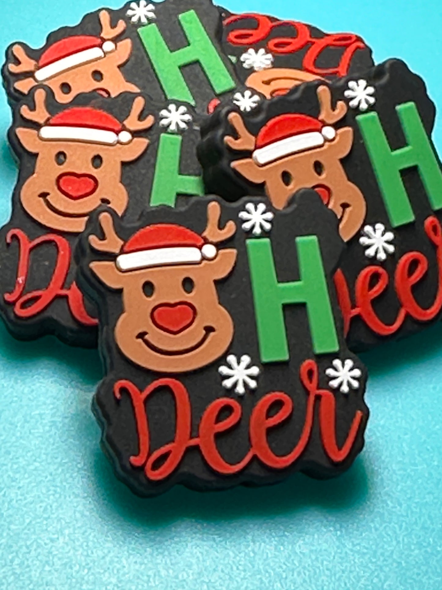 Christmas Reindeer/ Rudy/ Deer Focal Bead/ beadable pen/ Silicone bead/ keychain bead/ vintage truck/ Christmas