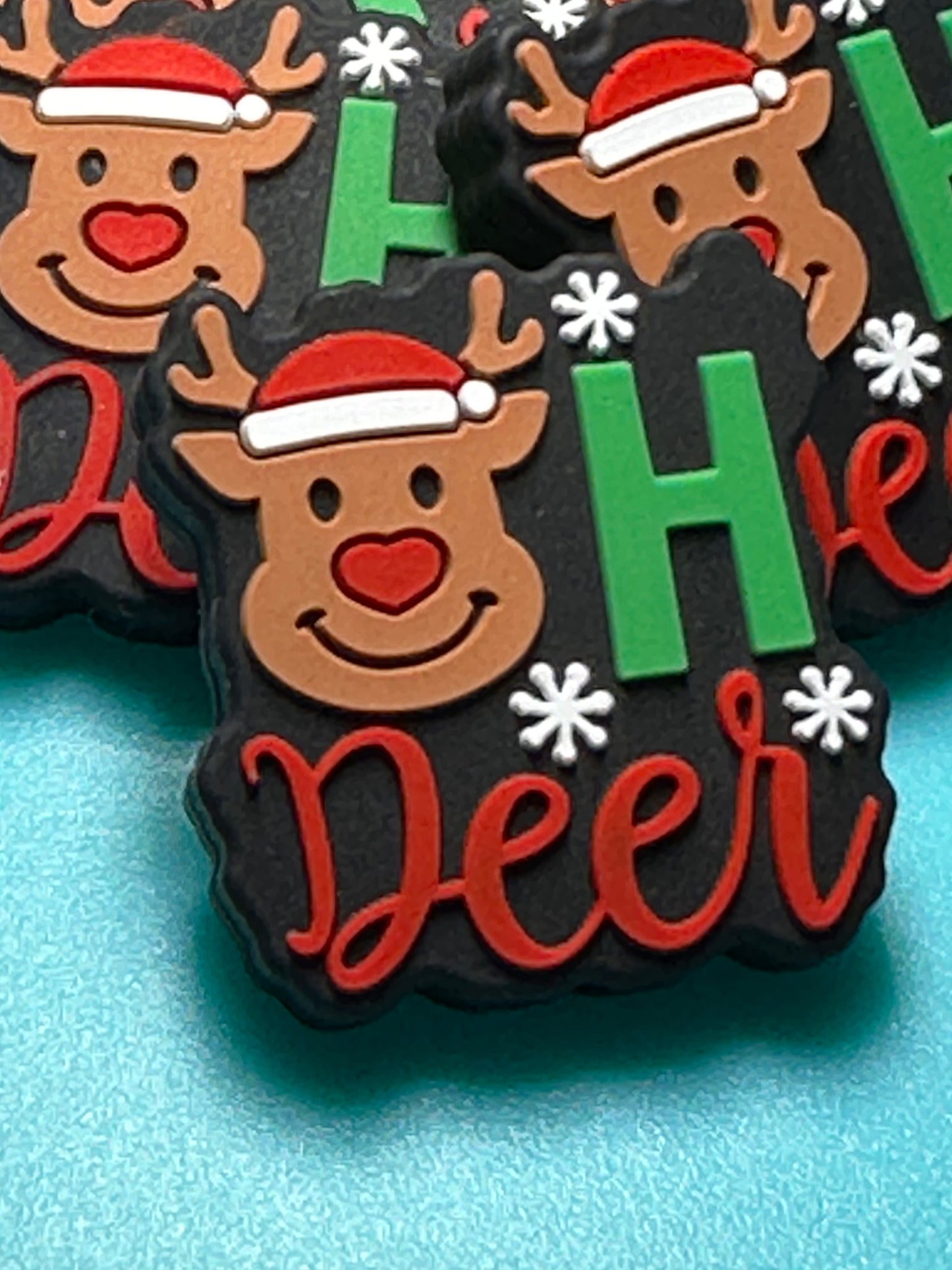 Christmas Reindeer/ Rudy/ Deer Focal Bead/ beadable pen/ Silicone bead/ keychain bead/ vintage truck/ Christmas
