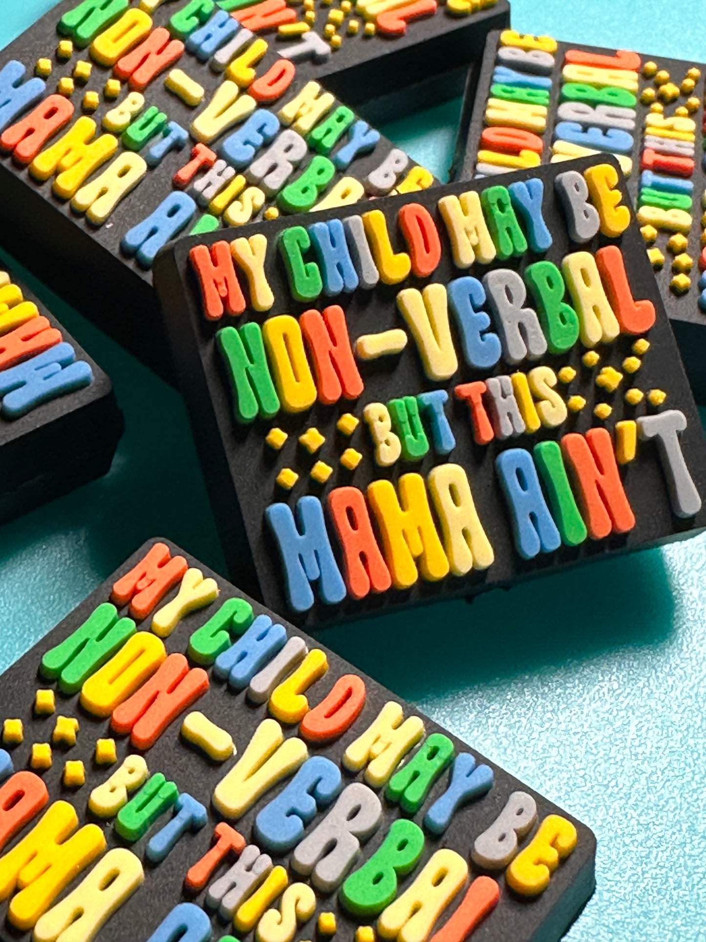 Mom of Autism Awareness Puzzle Focal Beads/ beadable pen/ Silicone bead/ keychain bead/ style