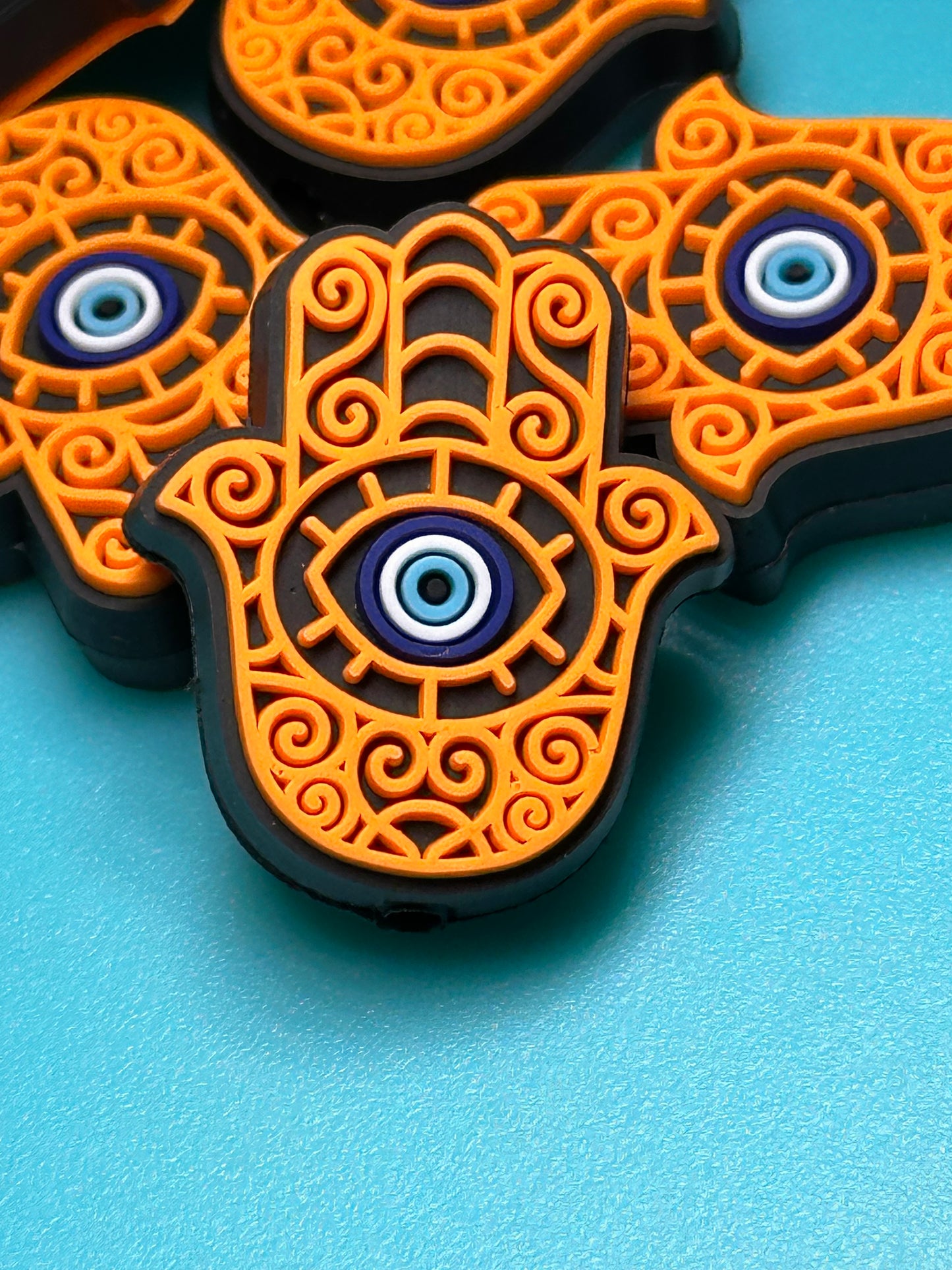 Hamsa/Focal Bead/ beadable pen/ Silicone bead/ keychain beads/ good luck/