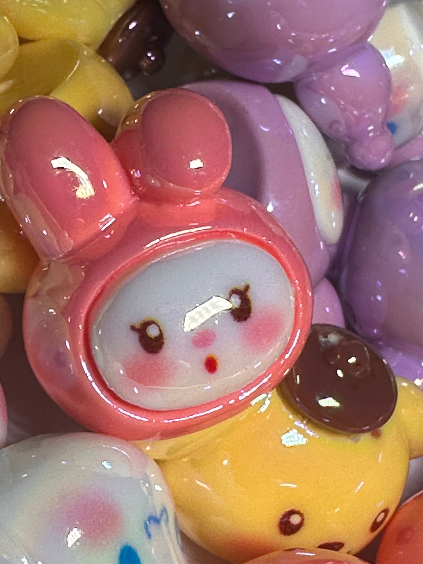 Sanrio HK Cat KUKU acrylic beads/ Five (5) different beads included/pen beading beads / keychain beads/ DIY/ bag charm beads
