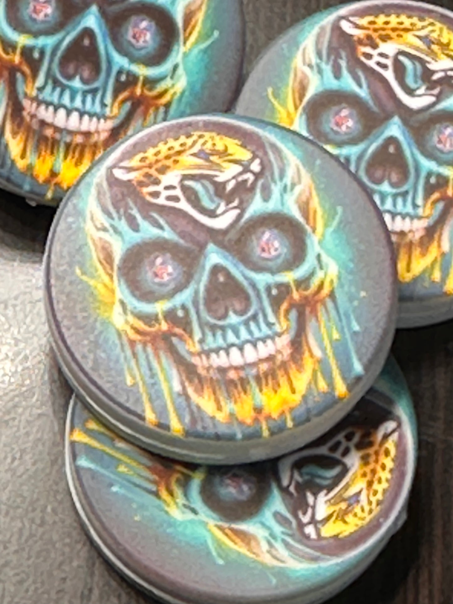 NEW Jacksonville Jaguars focal bead / #3 skull