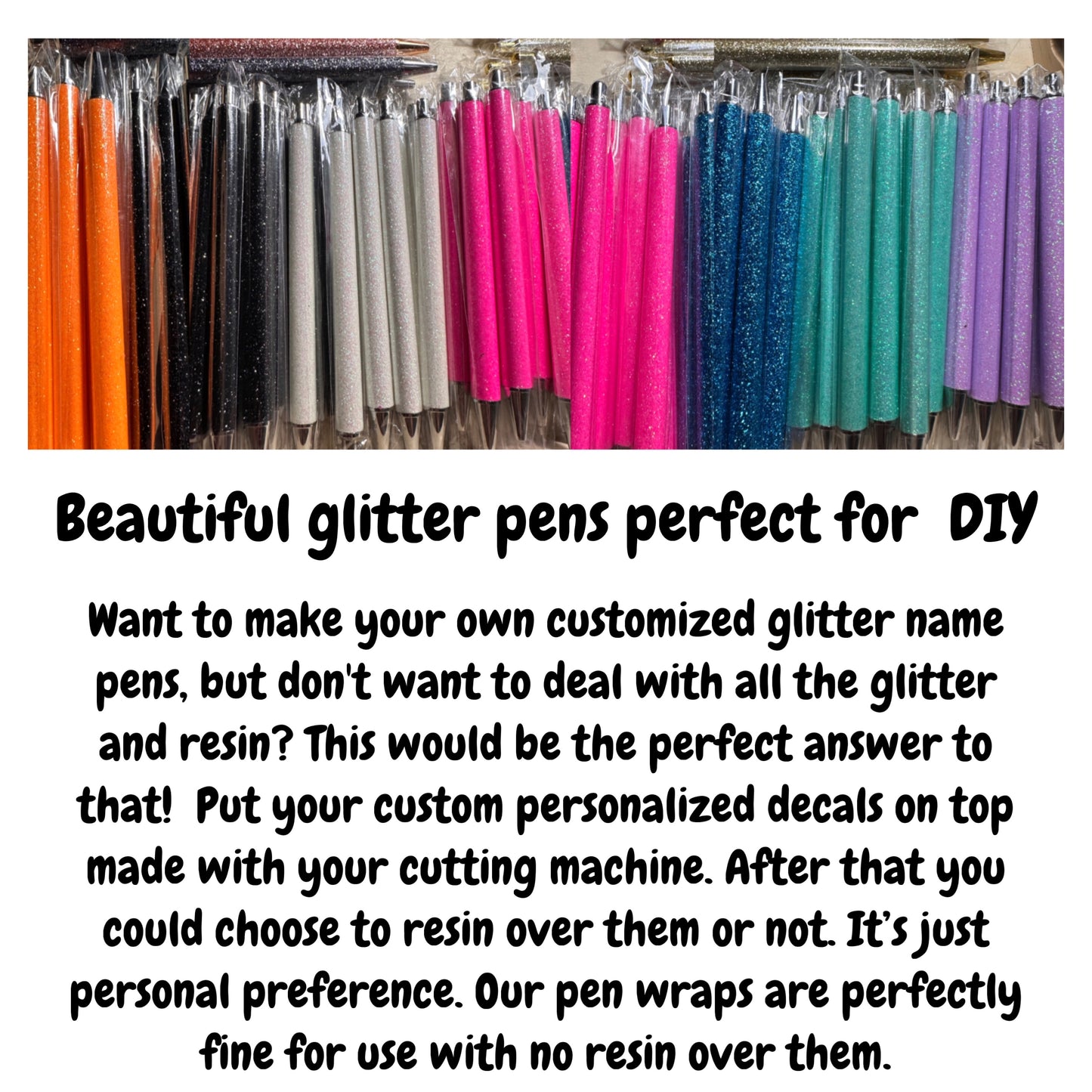 Glitter ink pens/ DIY ink pens/ Pens for customizing/ Pens for Taylor Swift pen wraps