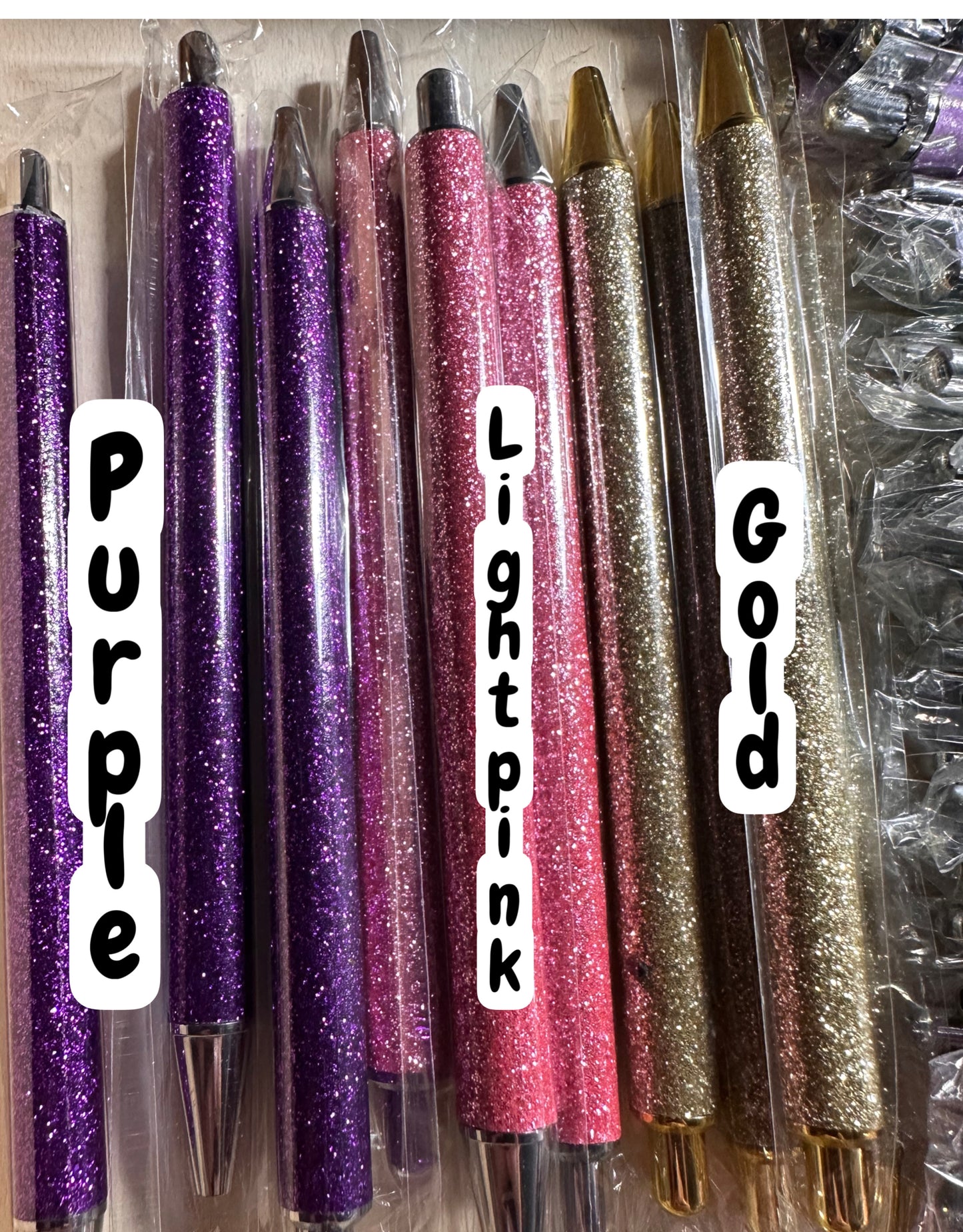 Glitter ink pens/ DIY ink pens/ Pens for customizing/ Pens for Taylor Swift pen wraps