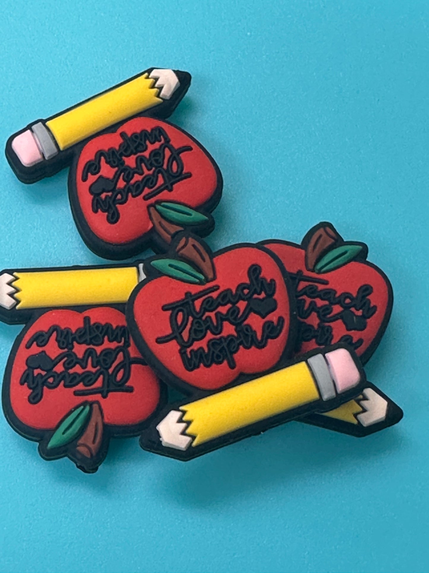 School Teacher Focal Bead/ beadable pen/ Silicone bead/ keychain bead/ teach