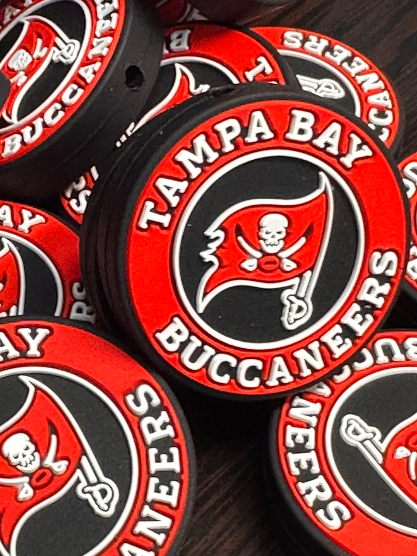 Tampa Bay Buccaneers focal bead/football/ #3