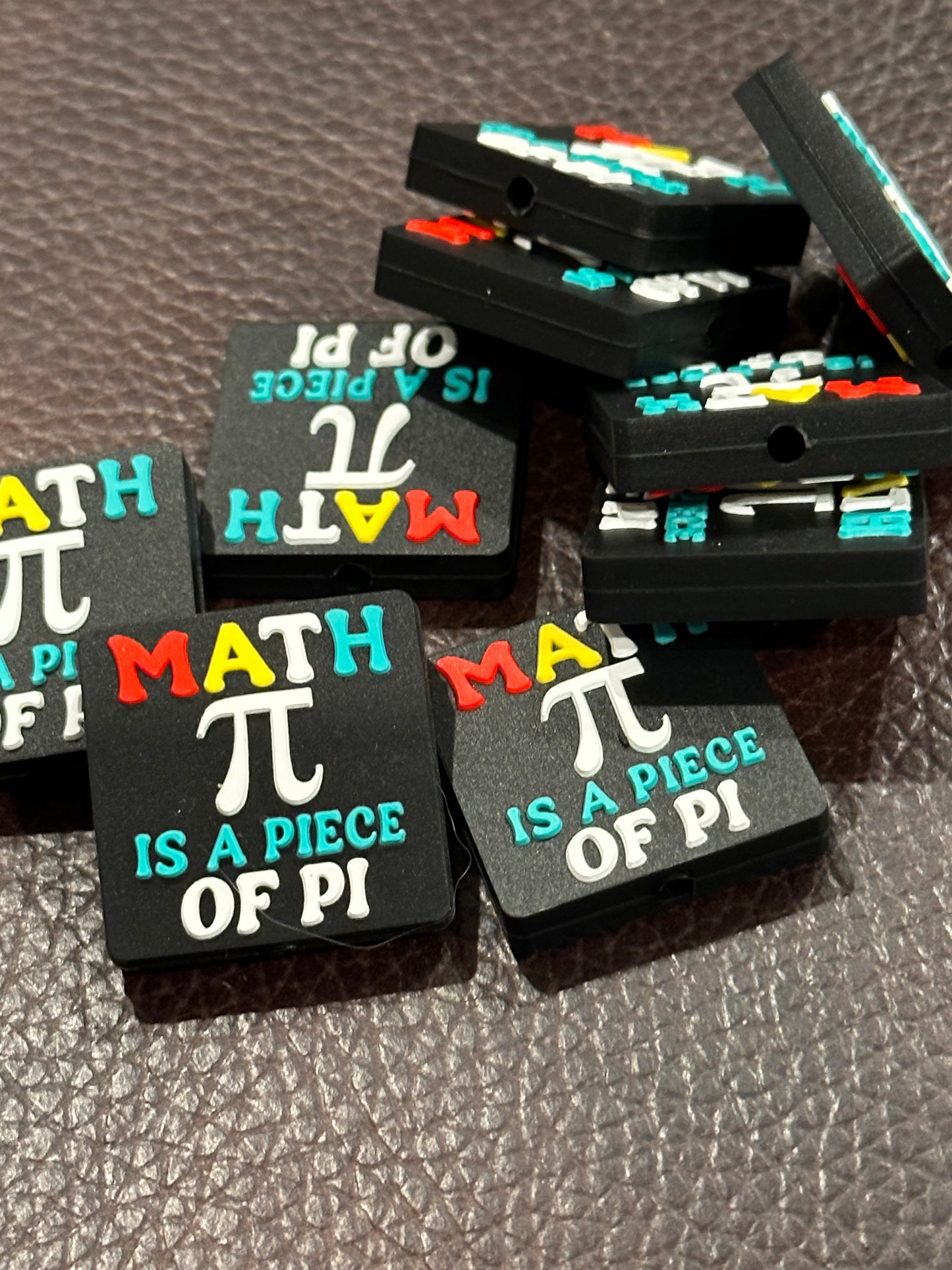 School Focal Bead/ beadable pen/ Silicone bead/ keychain bead/ Math