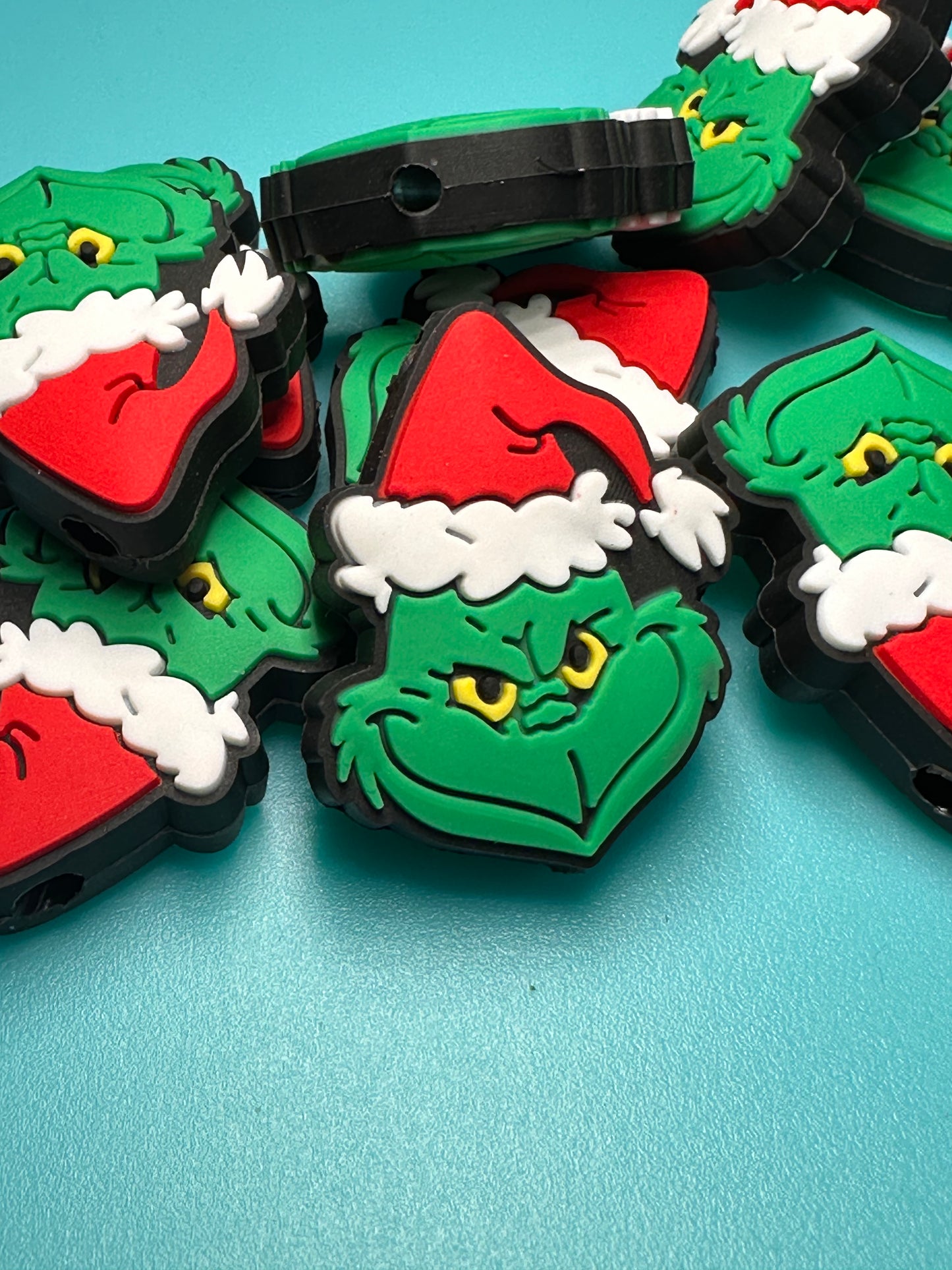 Green guy / Focal Bead/ beadable pen/ Silicone bead/ keychain bead/ pumpkin/ fall / Halloween/dark green