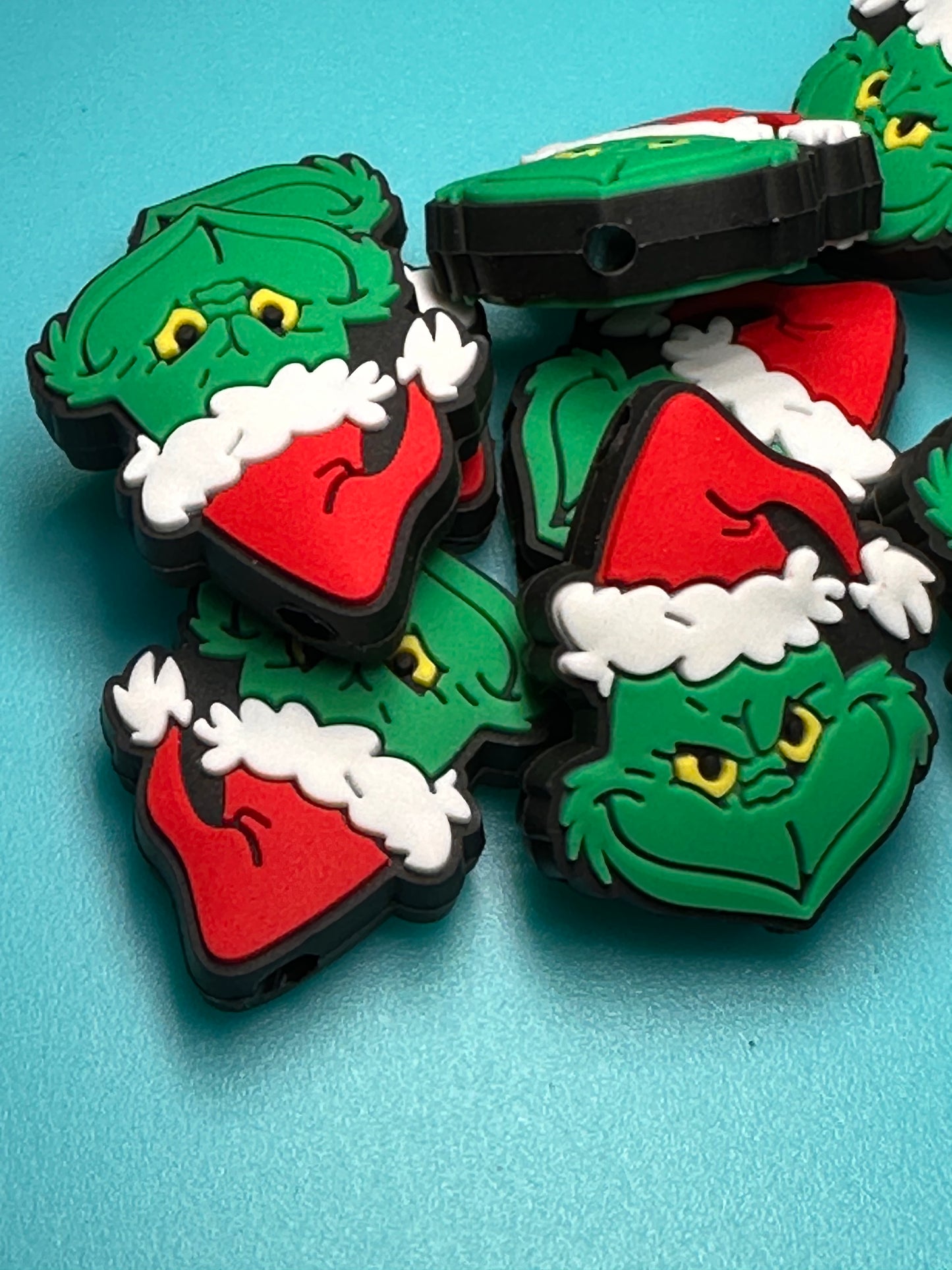 Green guy / Focal Bead/ beadable pen/ Silicone bead/ keychain bead/ pumpkin/ fall / Halloween/dark green