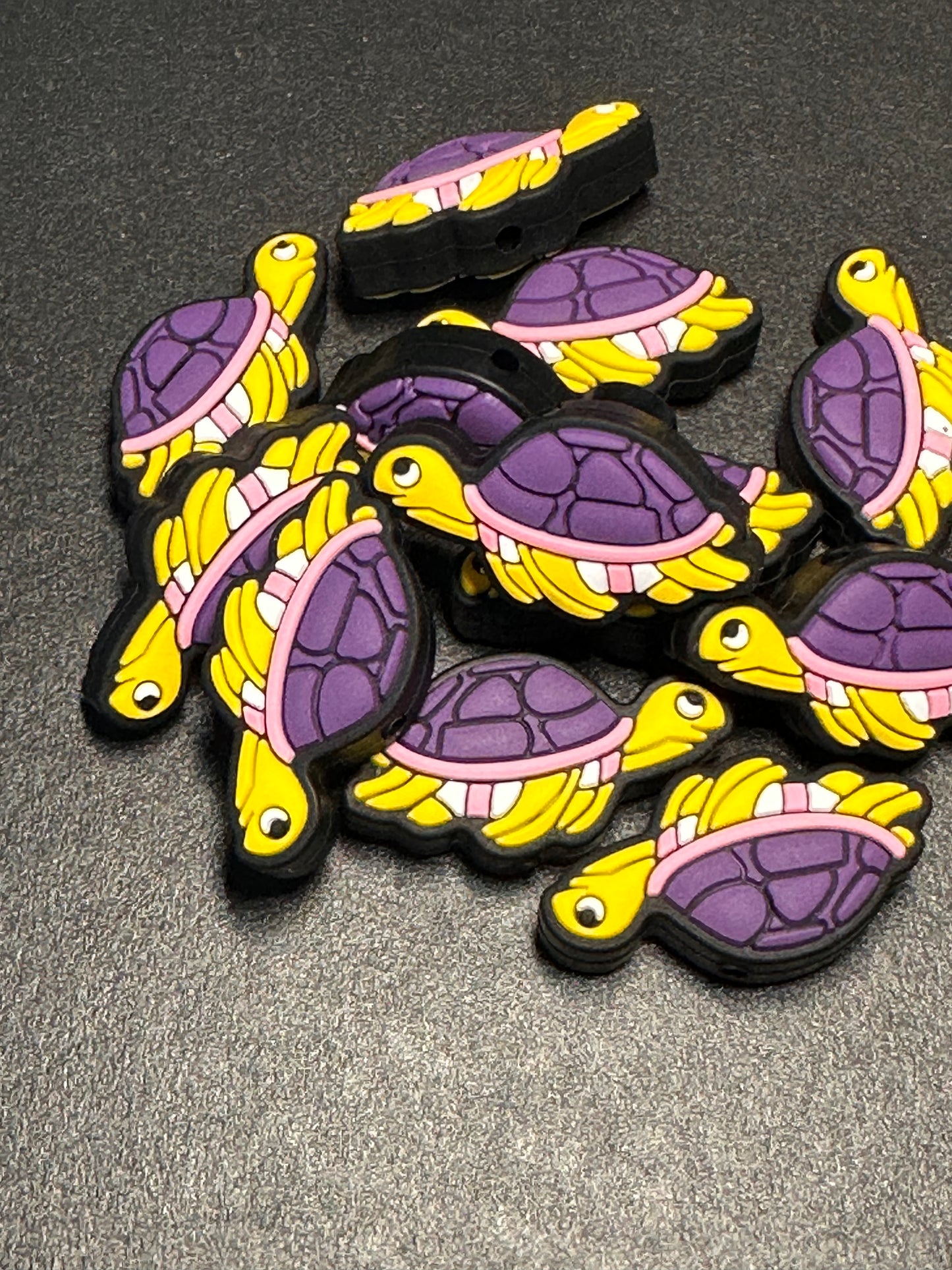 Turtle Focal Bead/ beadable pen/ Silicone bead/ keychain bead/turtle/