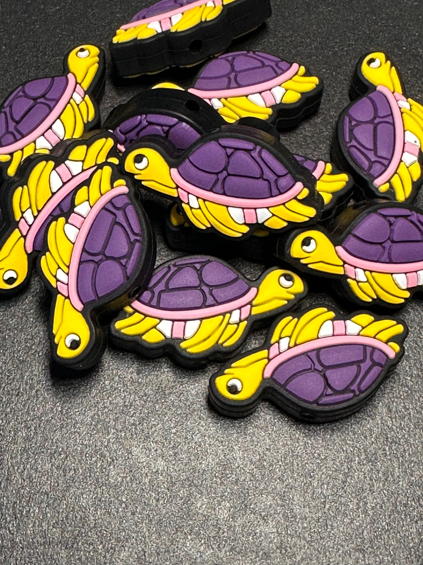 Turtle Focal Bead/ beadable pen/ Silicone bead/ keychain bead/turtle/