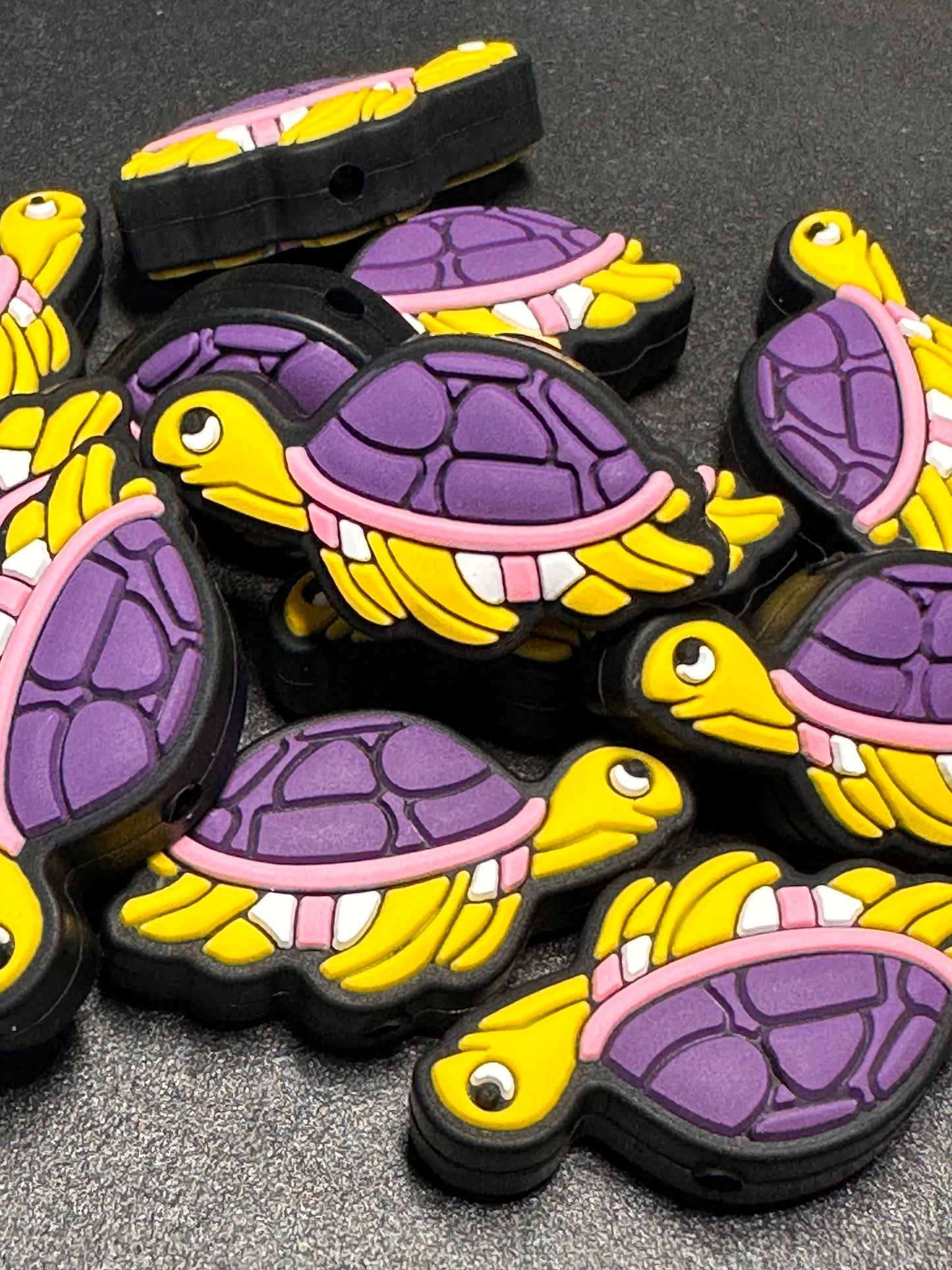 Turtle Focal Bead/ beadable pen/ Silicone bead/ keychain bead/turtle/