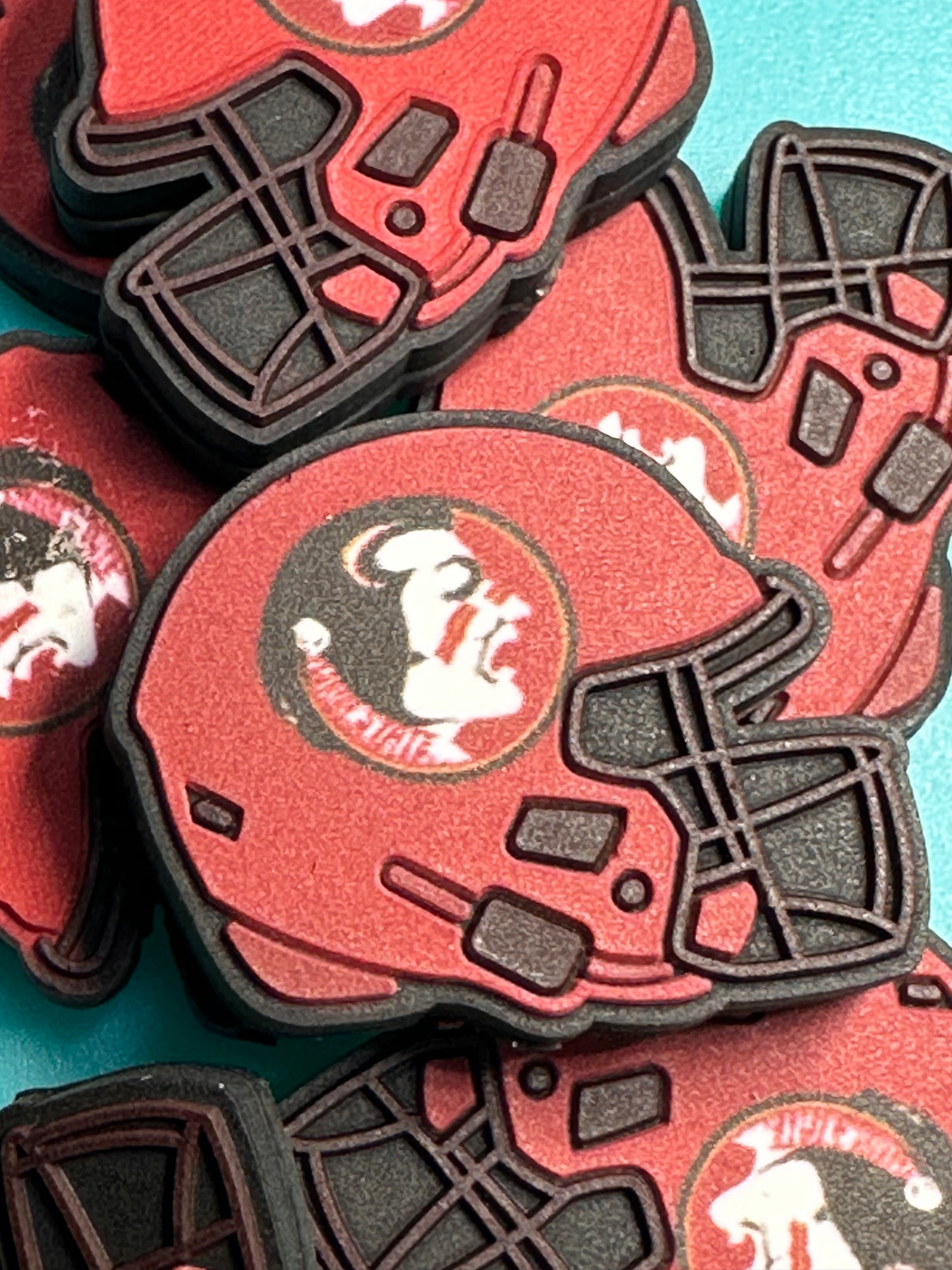 Florida Seminoles focal beads/ NFL / Focal Bead/ beadable pen/ Silicone bead/ keychain bead / Football/ helmet/ FSU