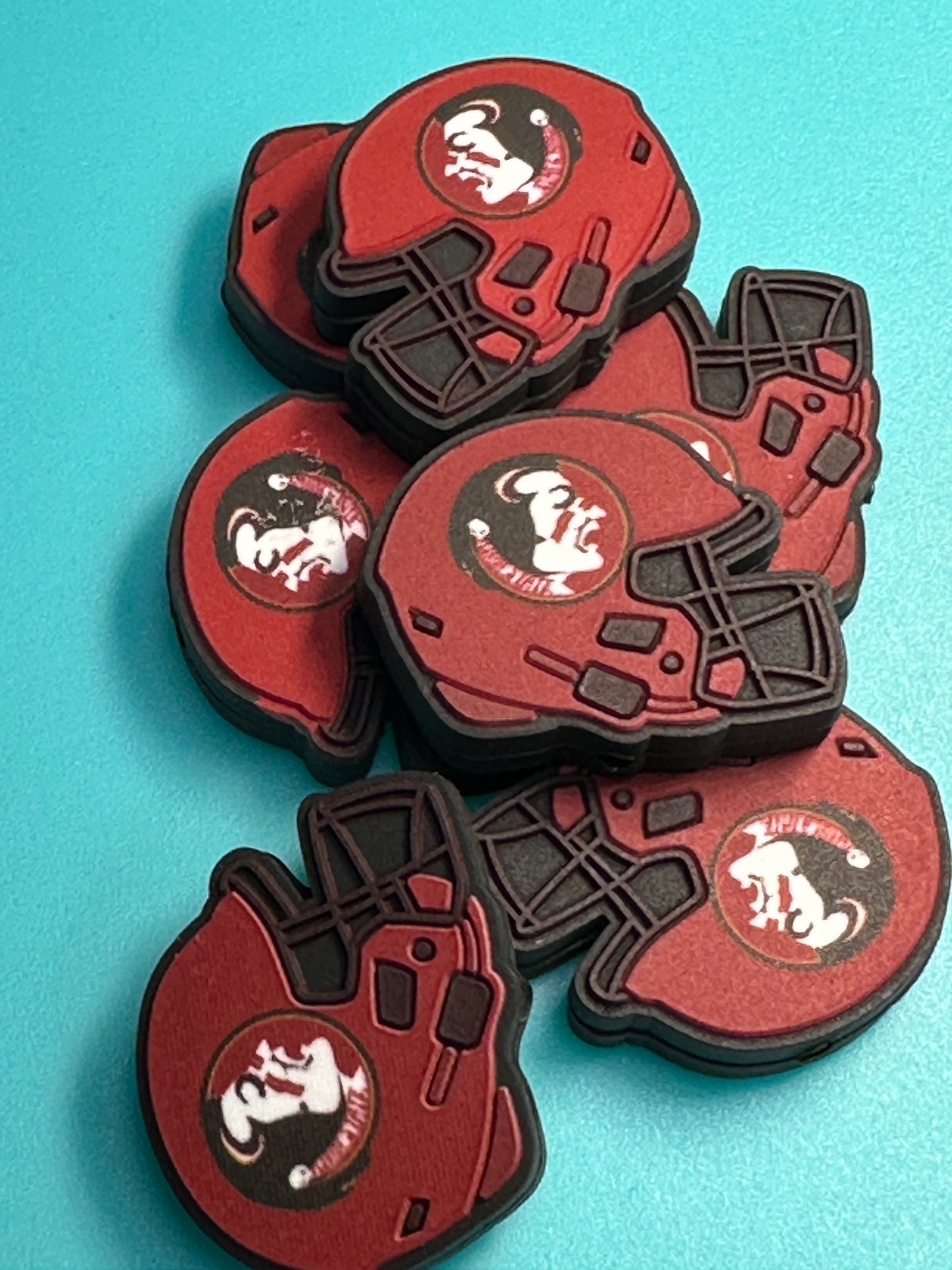 Florida Seminoles focal beads/ NFL / Focal Bead/ beadable pen/ Silicone bead/ keychain bead / Football/ helmet/ FSU