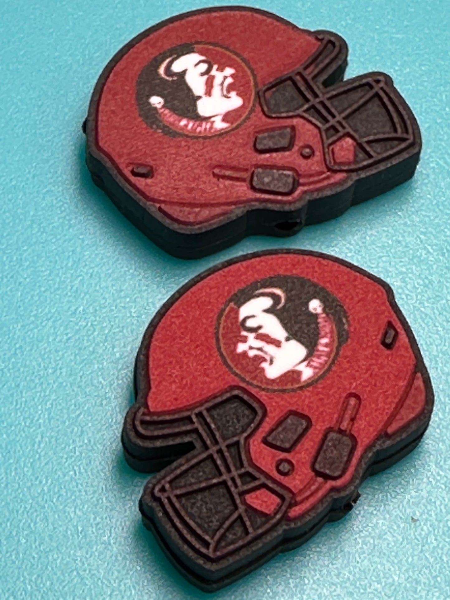 Florida Seminoles focal beads/ NFL / Focal Bead/ beadable pen/ Silicone bead/ keychain bead / Football/ helmet/ FSU