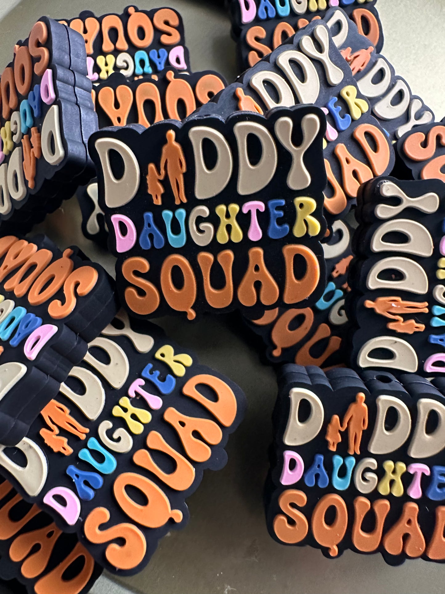 Daddy daughter / Dad silicone focal bead