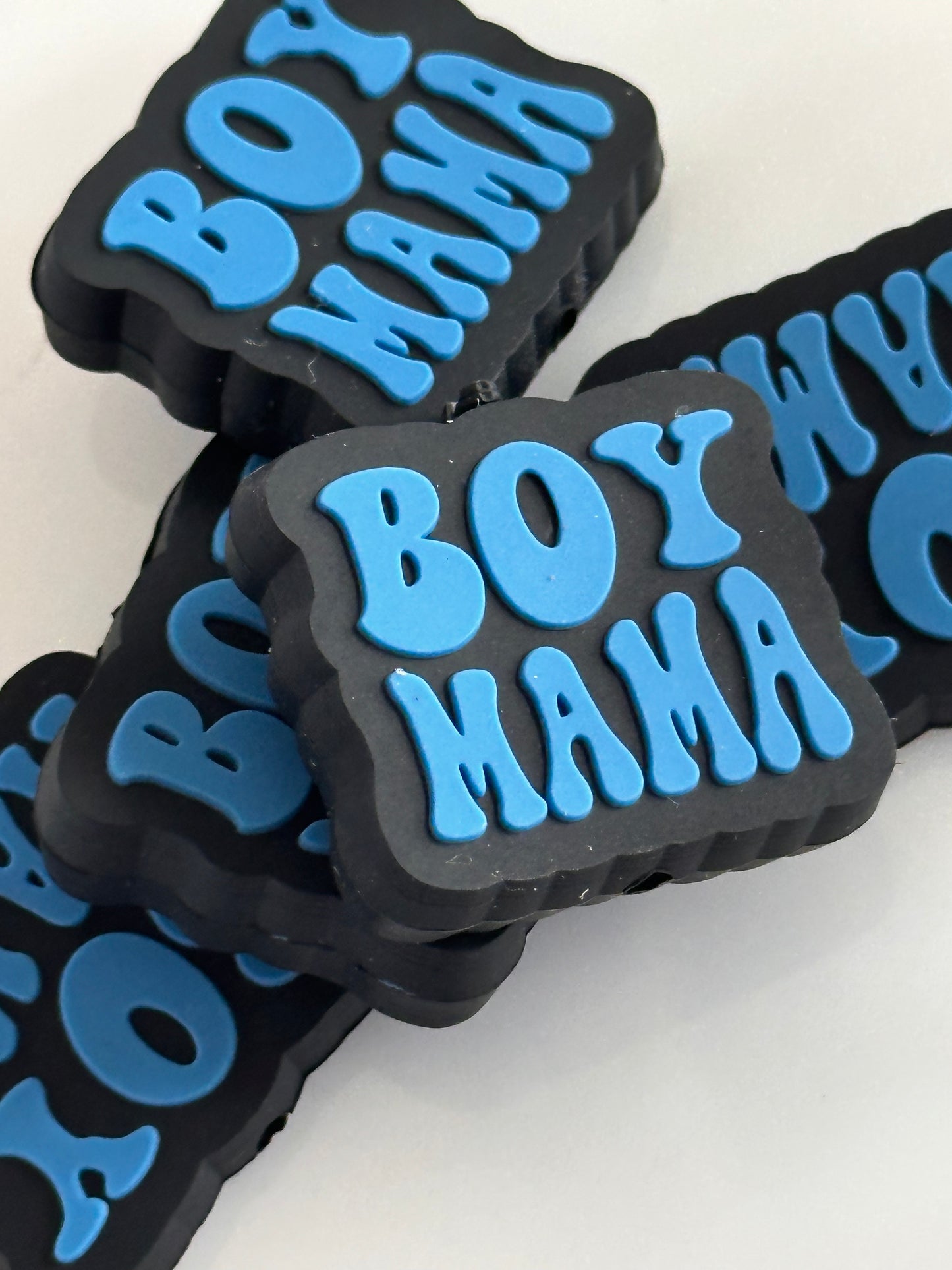 Mom/ Boy mama Focal Bead/ for beadable pen/ Silicone bead/keychain bead/
