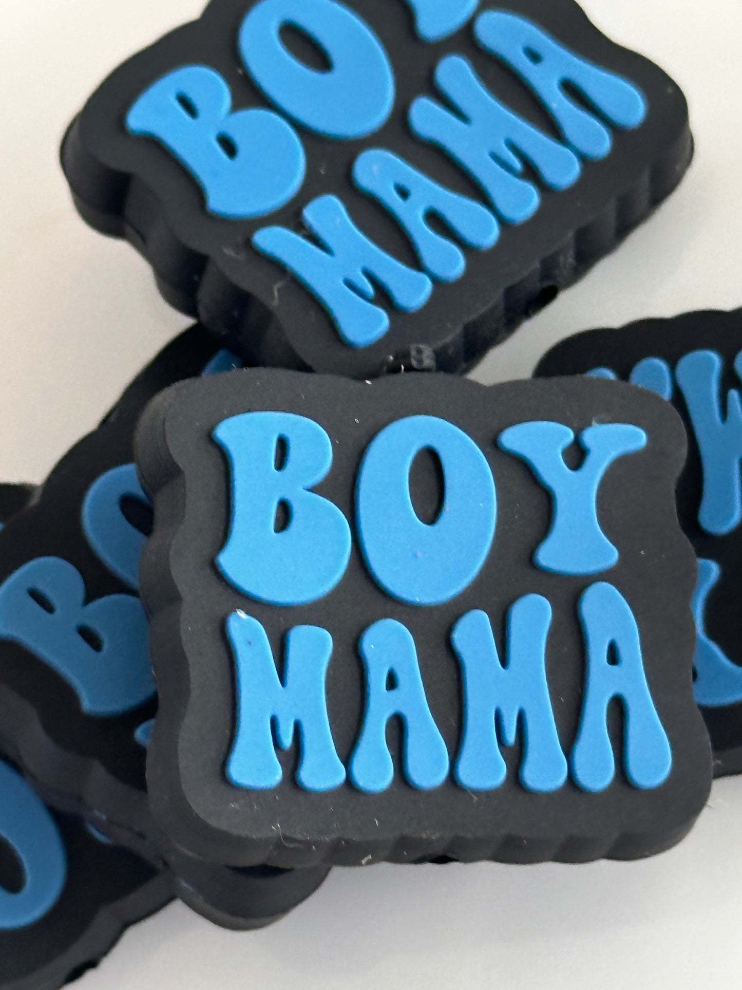 Mom/ Boy mama Focal Bead/ for beadable pen/ Silicone bead/keychain bead/