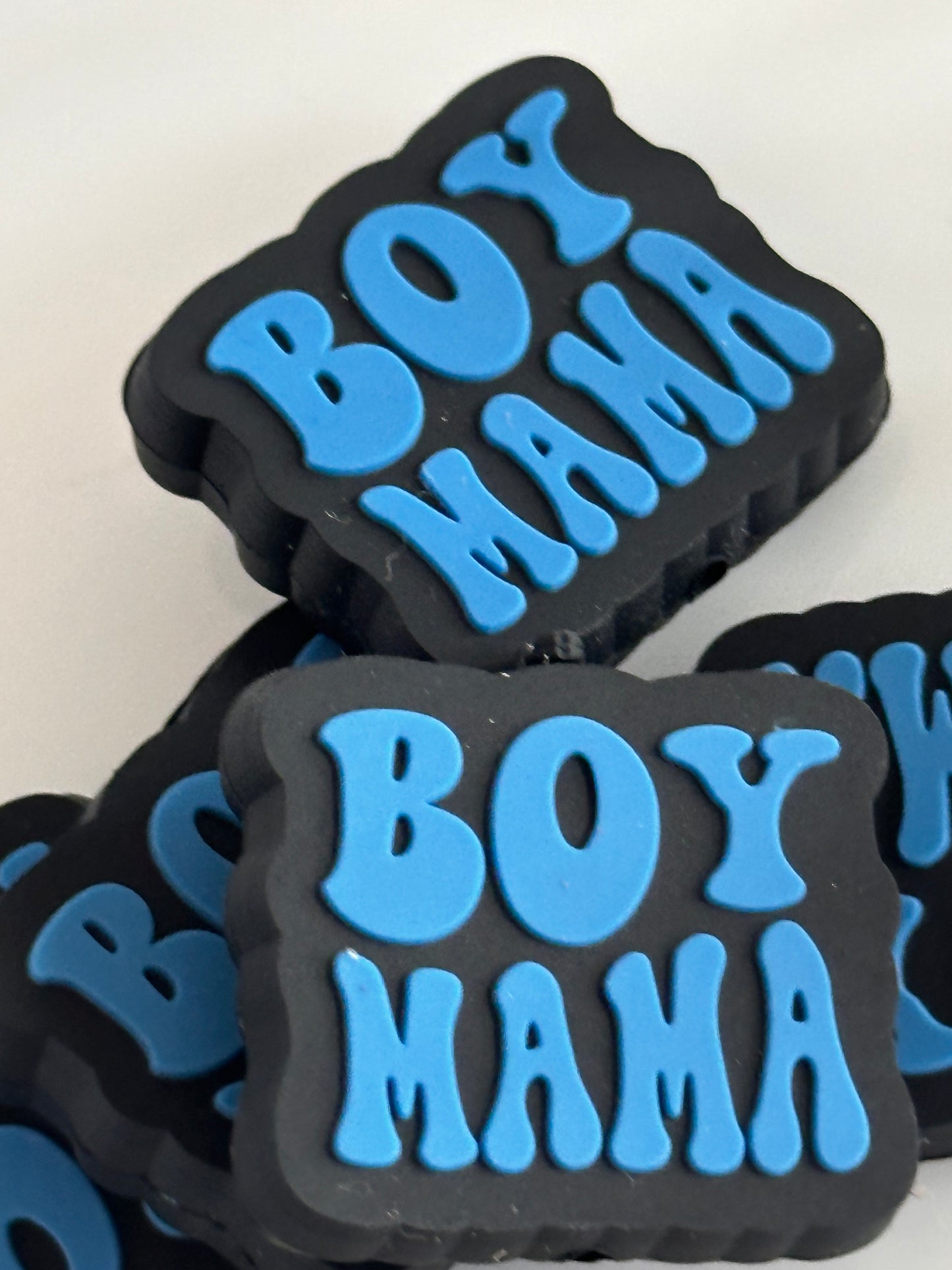 Mom/ Boy mama Focal Bead/ for beadable pen/ Silicone bead/keychain bead/
