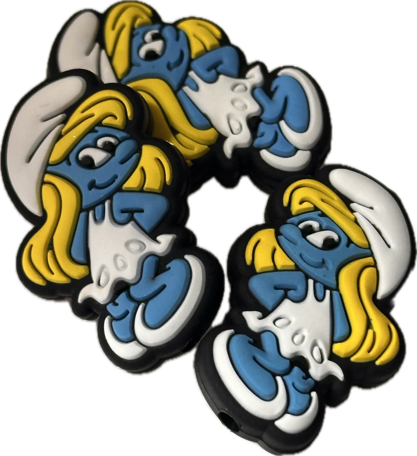 Blue girl / Focal Bead/ beadable pen/ Silicone bead/ keychain bead/