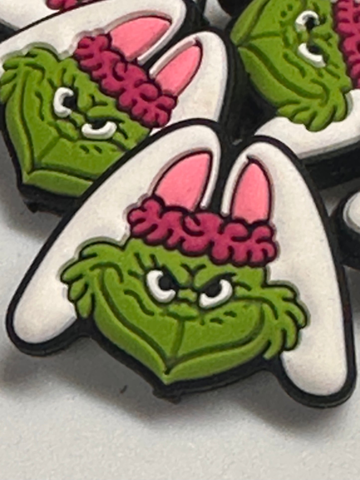 Green guy with Easter bunny ears / Focal Bead/ beadable pen/ Silicone bead/ keychain bead/ pumpkin/ fall / Halloween/dark green