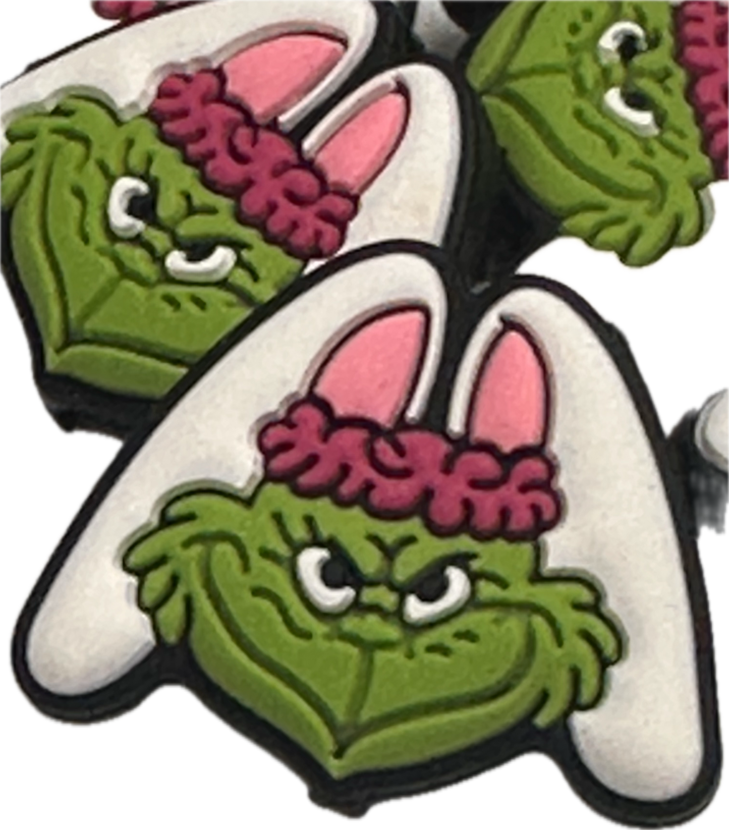 Green guy with Easter bunny ears / Focal Bead/ beadable pen/ Silicone bead/ keychain bead/ pumpkin/ fall / Halloween/dark green