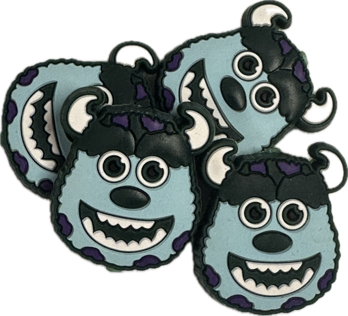 Blue monster beads /Focal Bead/ beadable pen/ Silicone bead/ keychain beads/beast