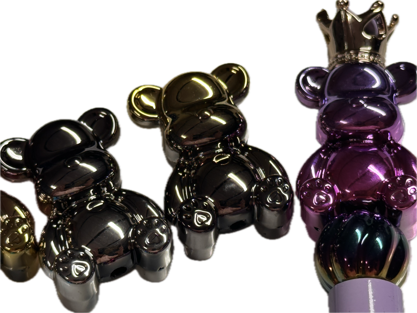 Metallic Acrylic bear beads included/ jewelry Bead/ beadable pen/ keychain bead/bead