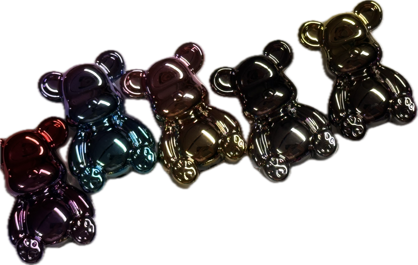 Metallic Acrylic bear beads included/ jewelry Bead/ beadable pen/ keychain bead/bead