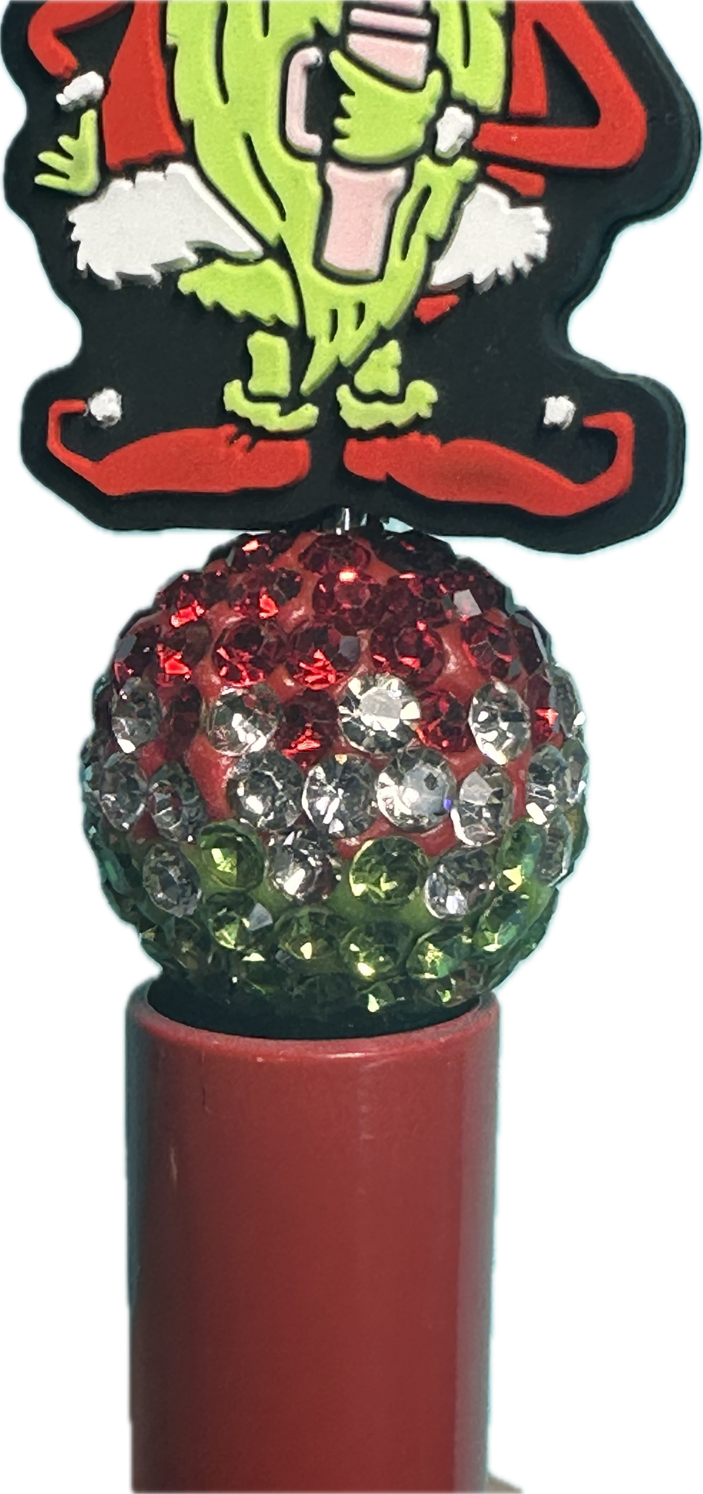 Christmas rhinestone beads/Five beads included/fancy Beads/ beadable pen/ keychain bead/ pastel beads/20mm