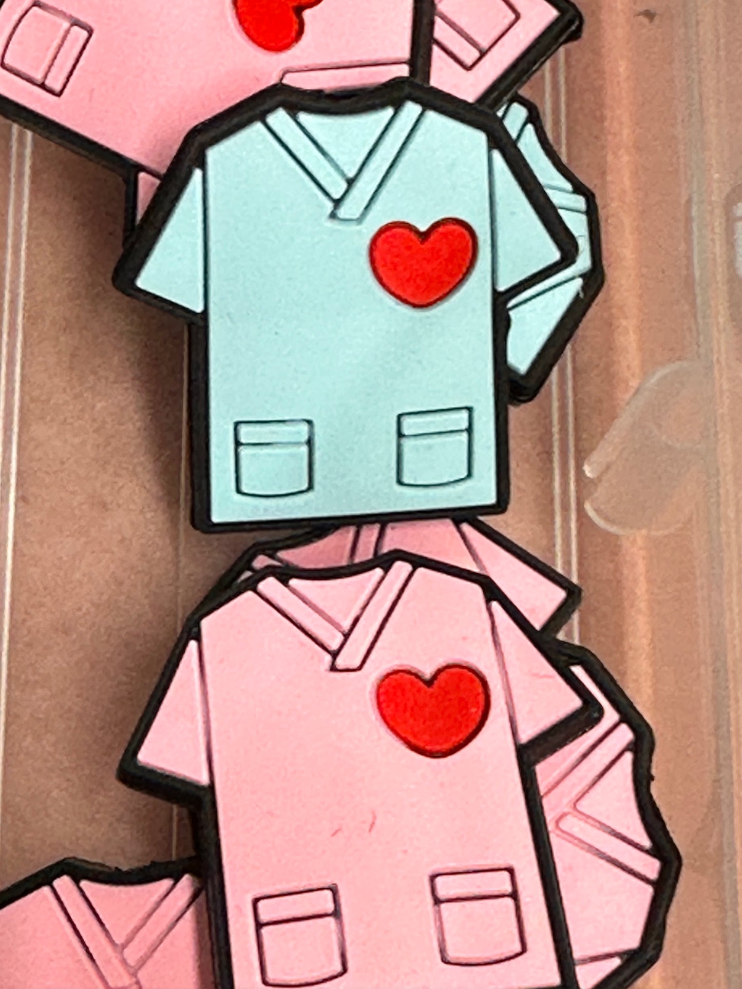 Nurse scrubs silicone focal bead