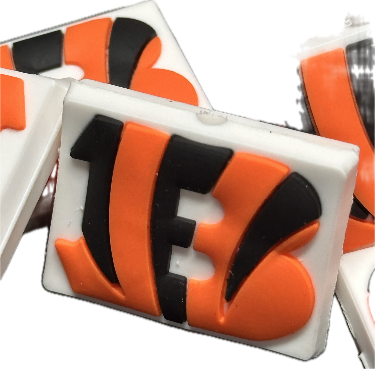 Square Cincinnati Bengals focal bead design 4