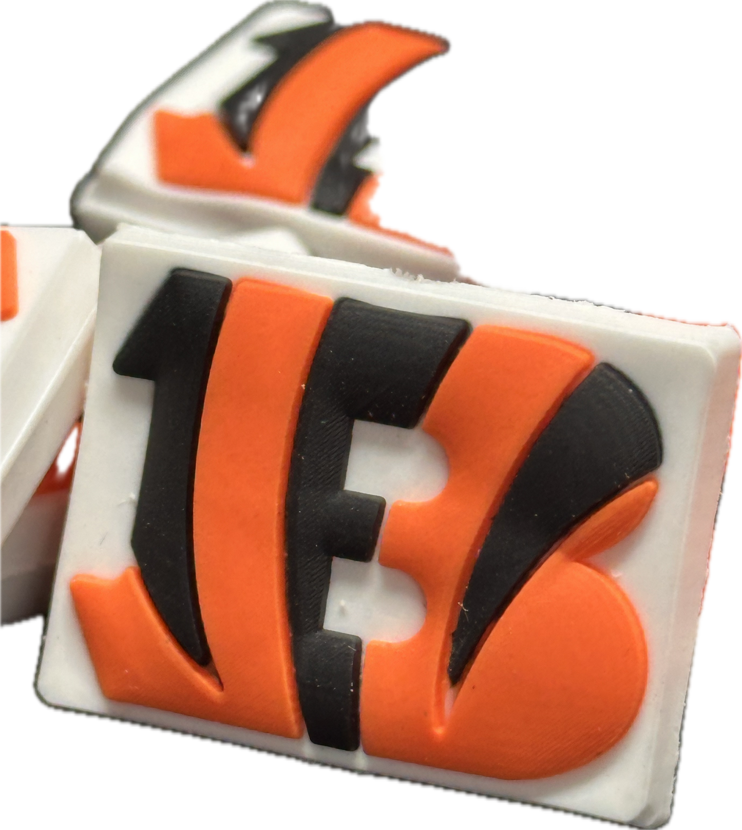 Square Cincinnati Bengals focal bead design 4