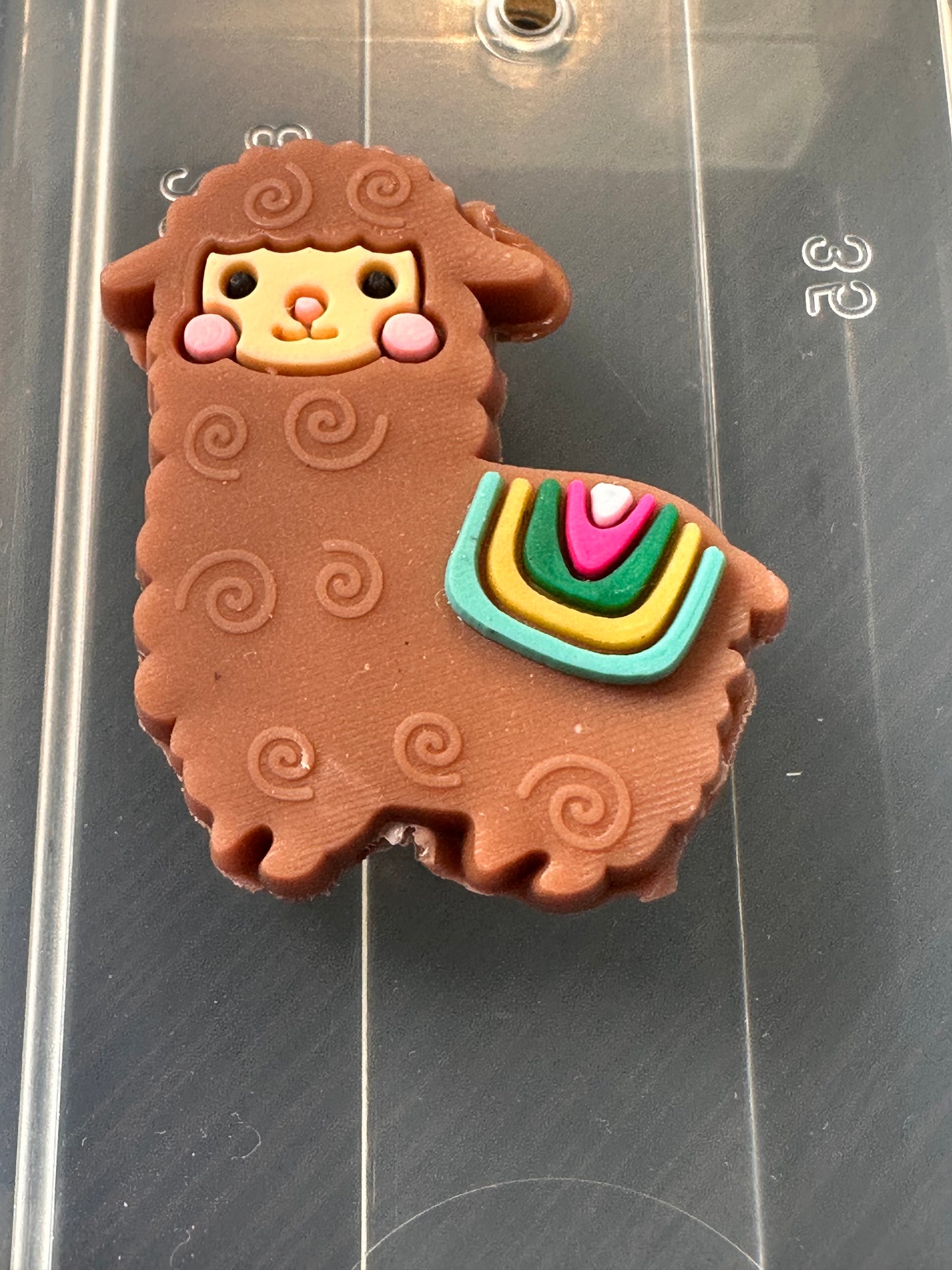 llama Focal Bead/ beadable pen/ Silicone bead/ keychain bead/ llama style #2