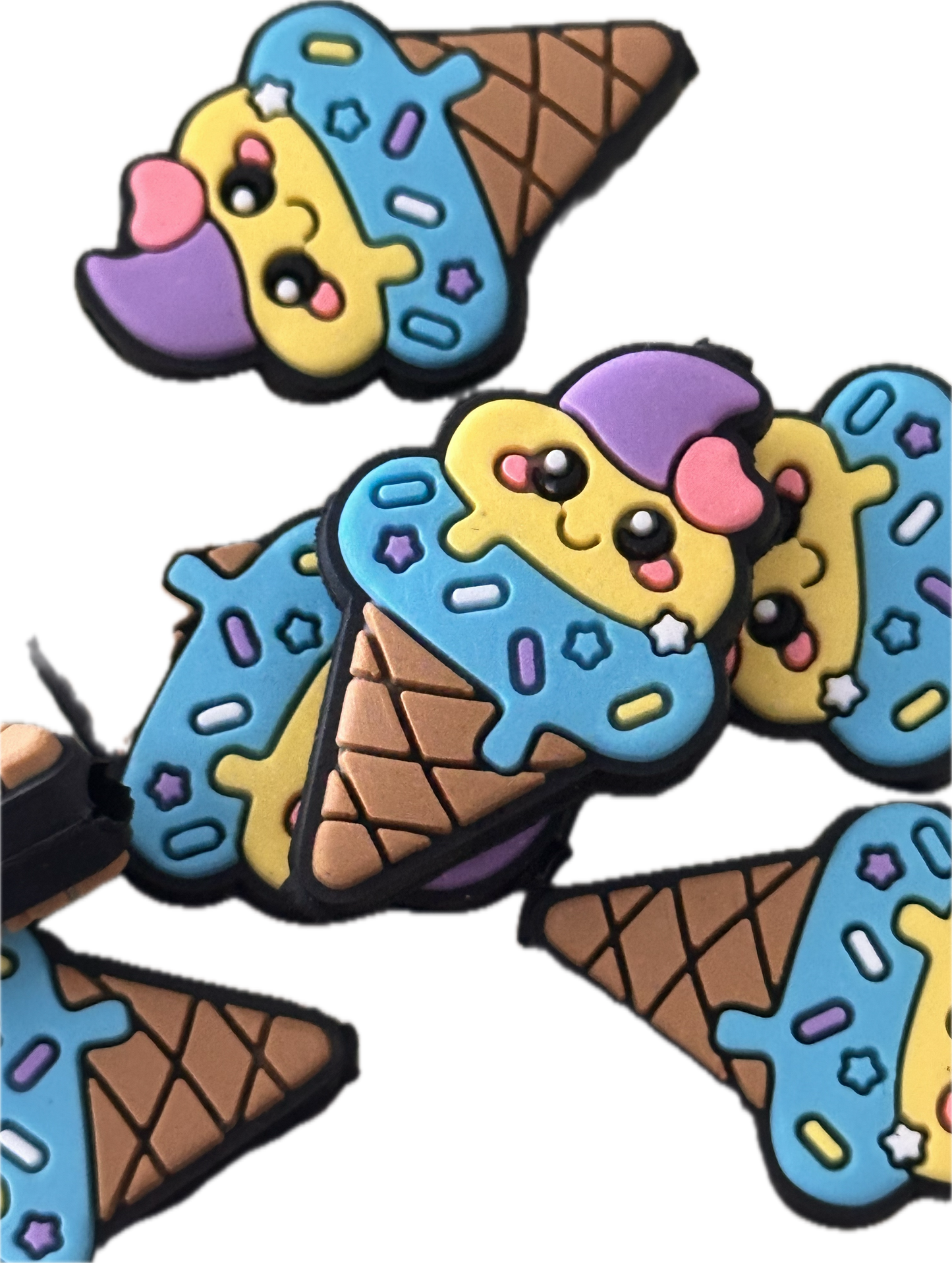 Ice cream cone Silicone focal bead for pen beading and keychain DIY/ snack food