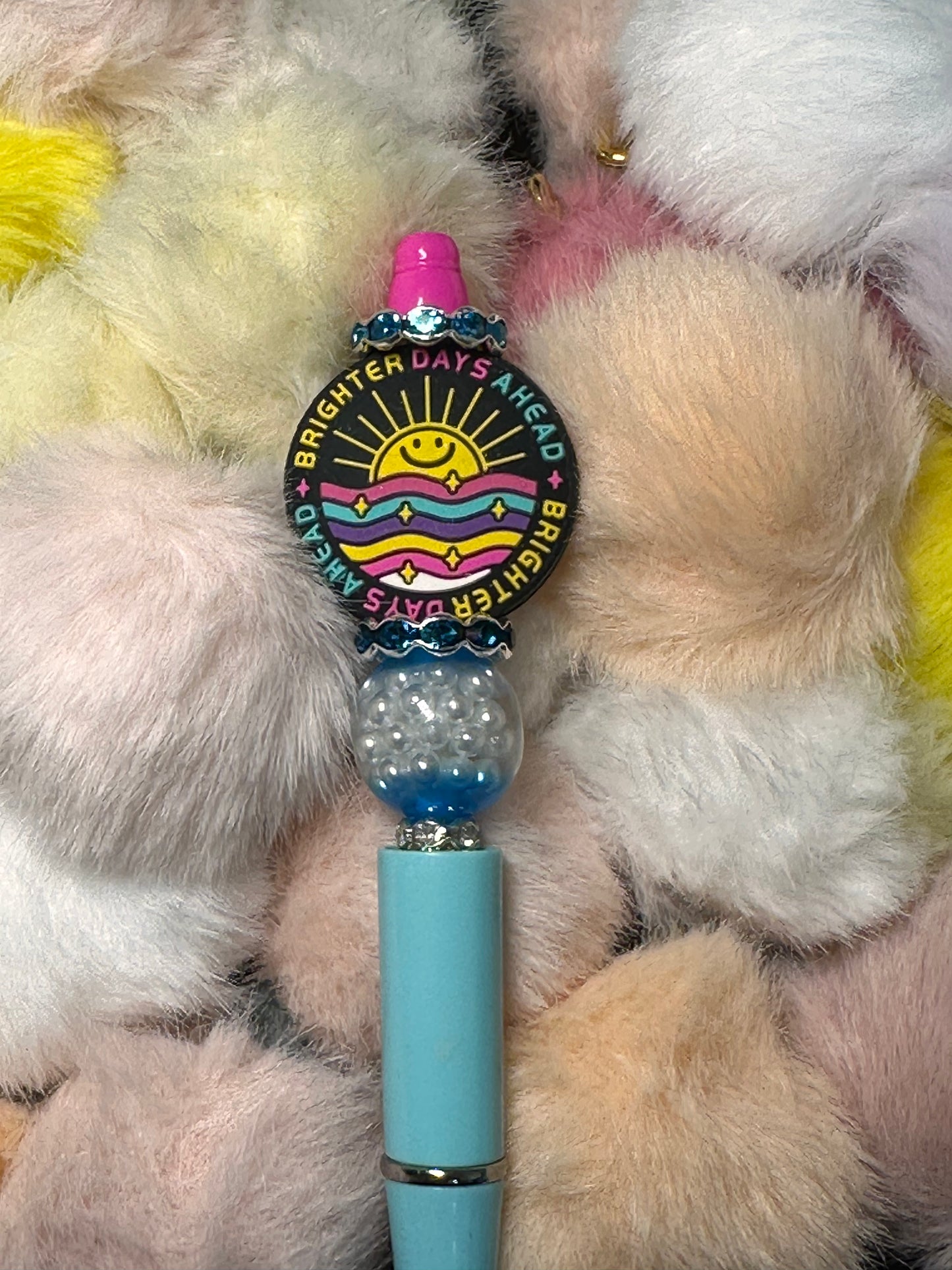 35mm pastel fluffy Pom Pom pendant/ keychain bead/ puffy bead/ fur ball/ ten (5) Pom poms