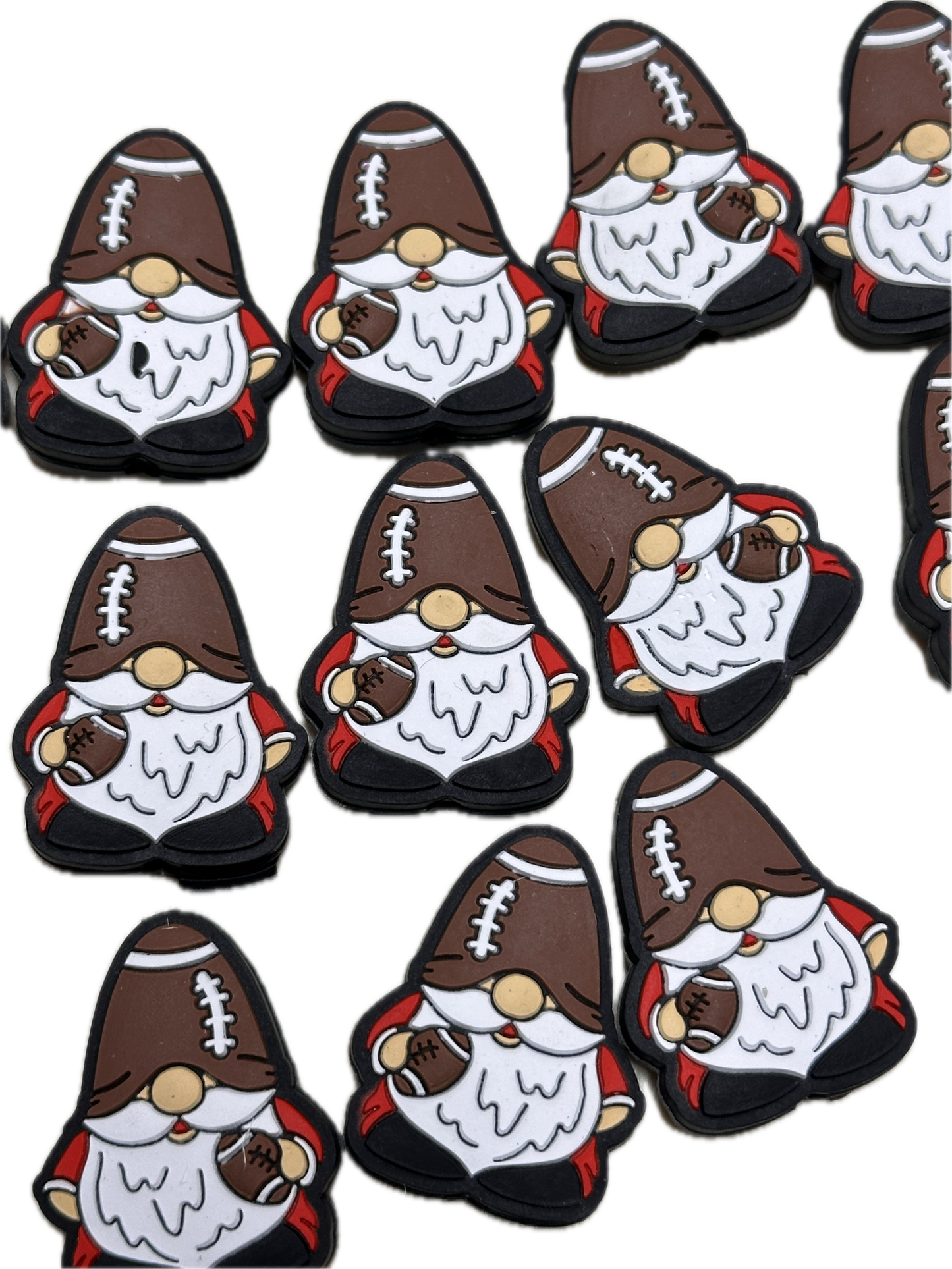Football Gnome silicone focal bead/ football