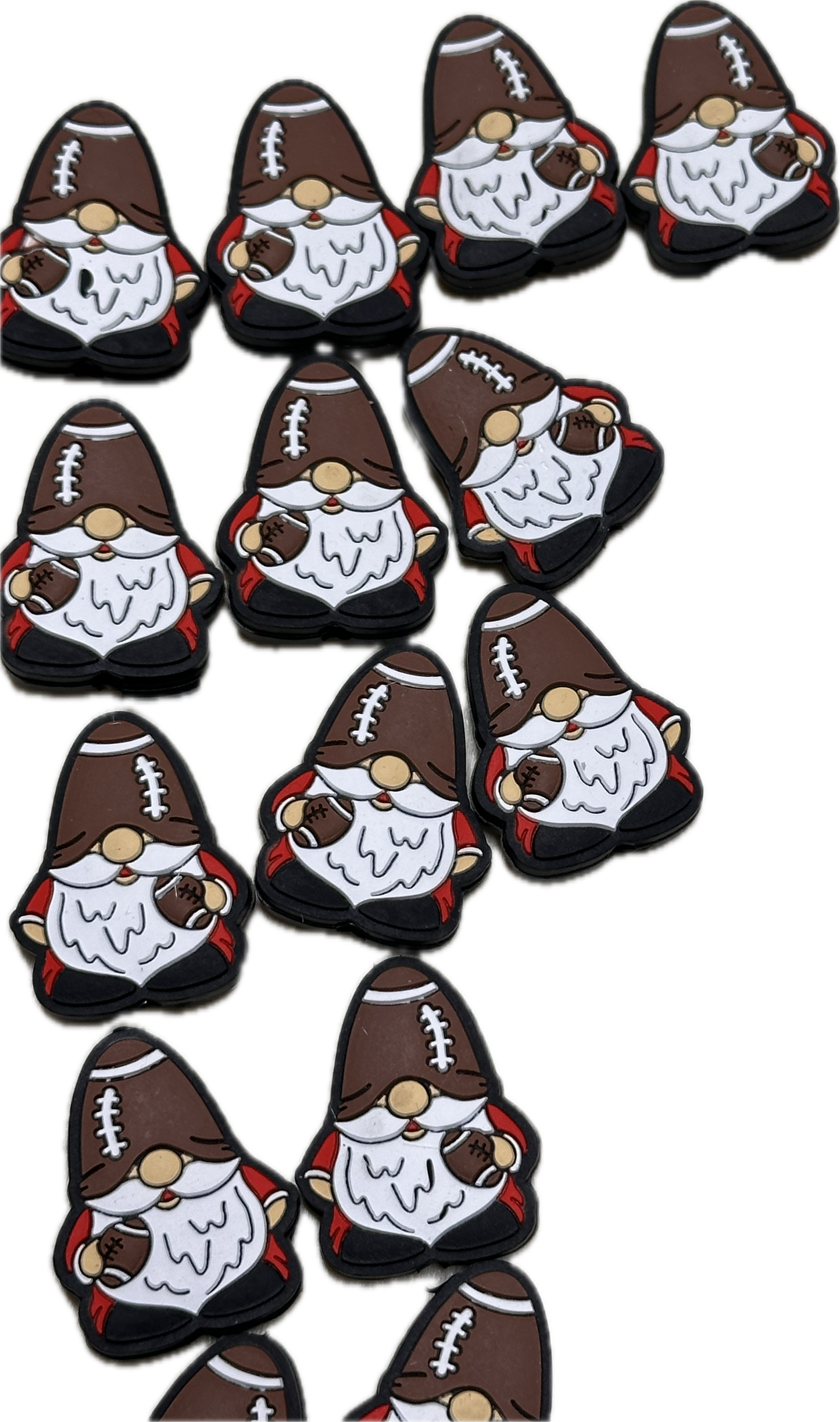 Football Gnome silicone focal bead/ football