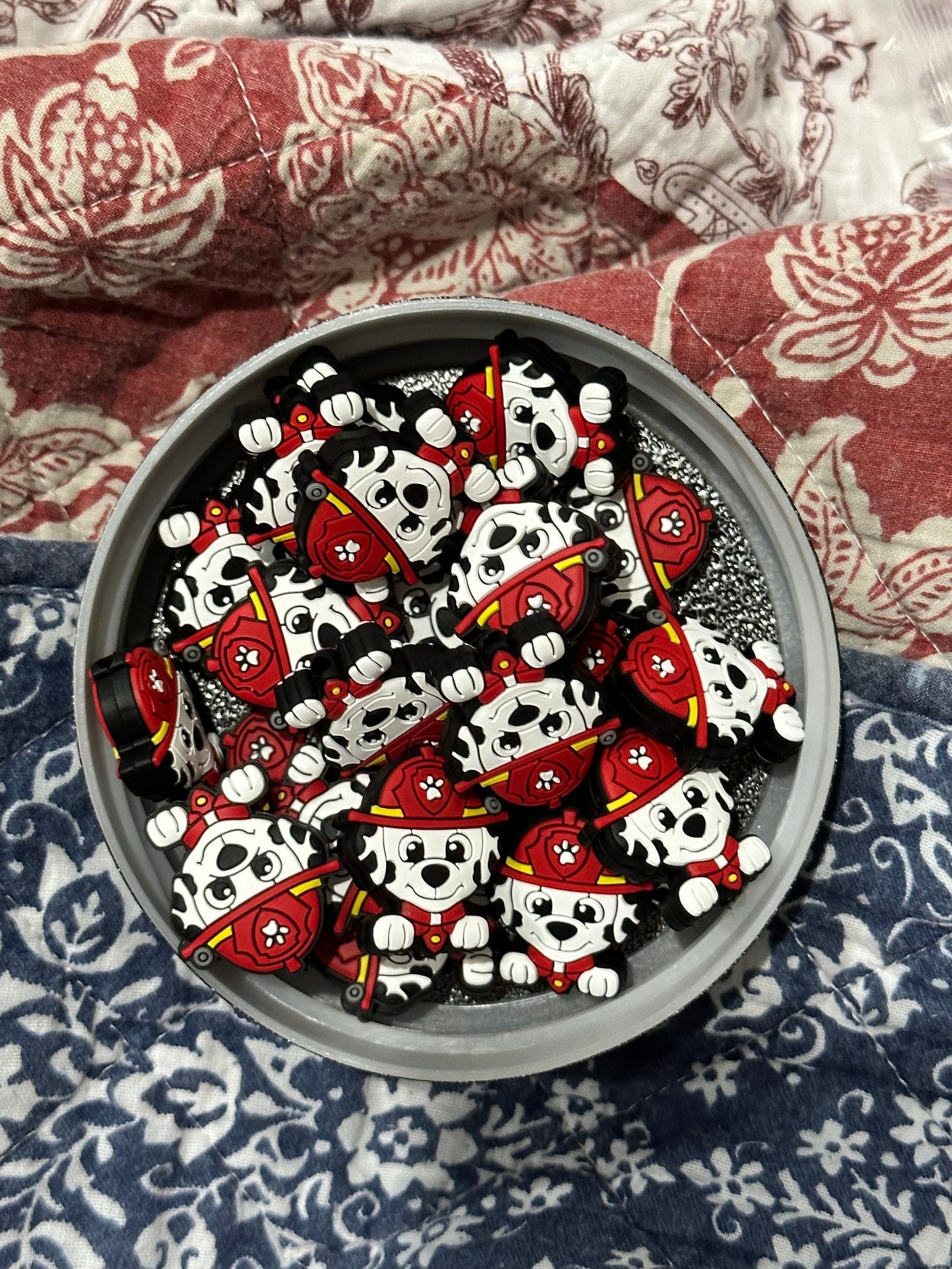 Dalmatian dog/ firehouse dog/ Focal Bead/ beadable pen/ Silicone bead/ cow/ keychain bead/ puppy