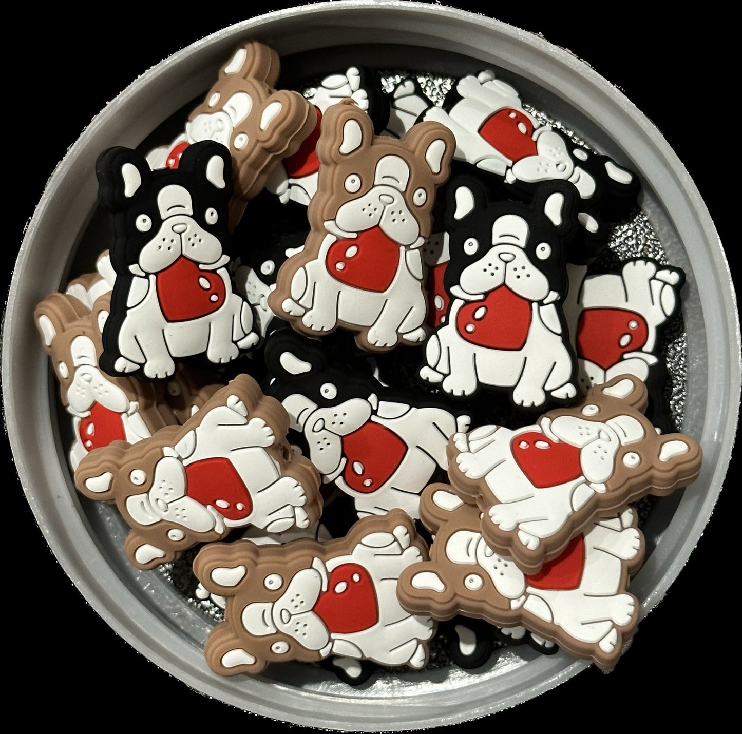 Boston Terrier dog/ Focal Bead/ French bulldog/ beadable pen/ Silicone bead/ cow/ keychain bead/ puppy