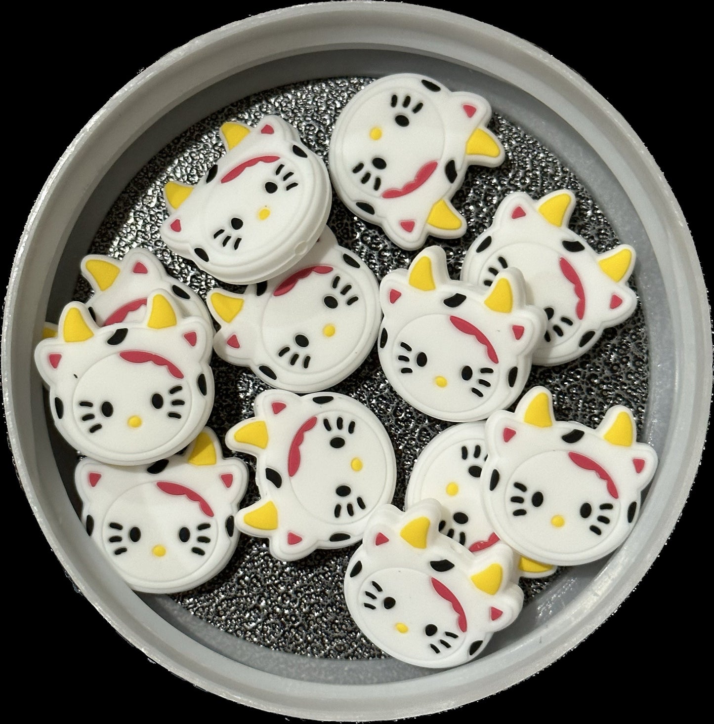 Cat cow / Focal Bead/ beadable pen/ Silicone bead/ keychain bead/
