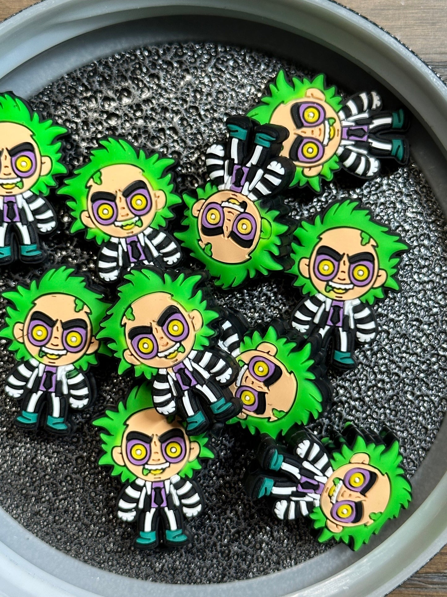 Scary / Focal Bead/ beadable pen/ Silicone bead/ keychain bead/ scary guy/