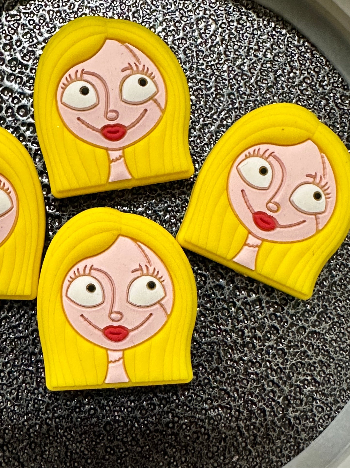 Blonde Girl / Focal Bead/ beadable pen/ Silicone bead/ keychain bead/ horror