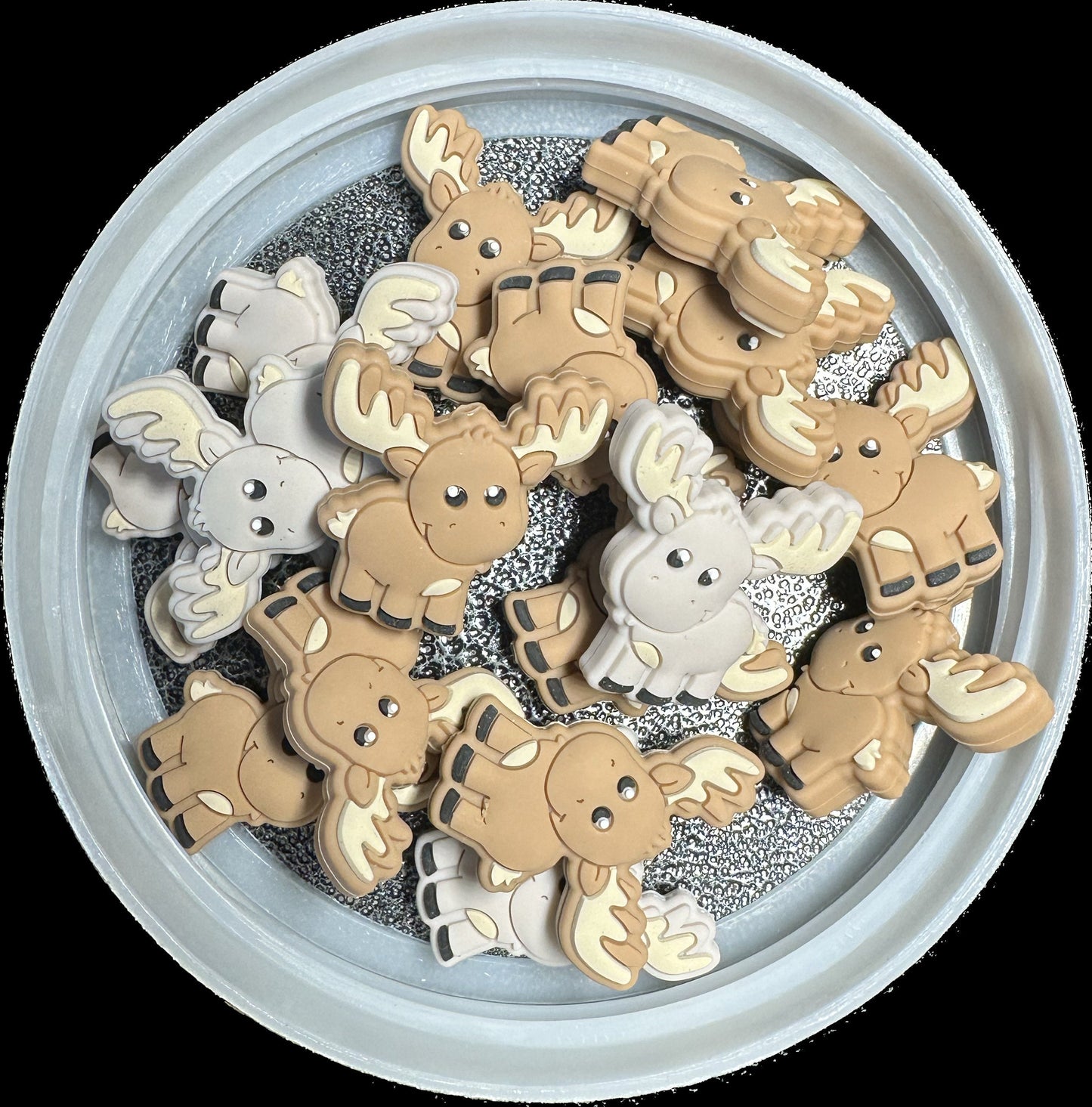 Moose Focal Bead/ antlers/ beadable pen/ Silicone bead/ keychain bead/