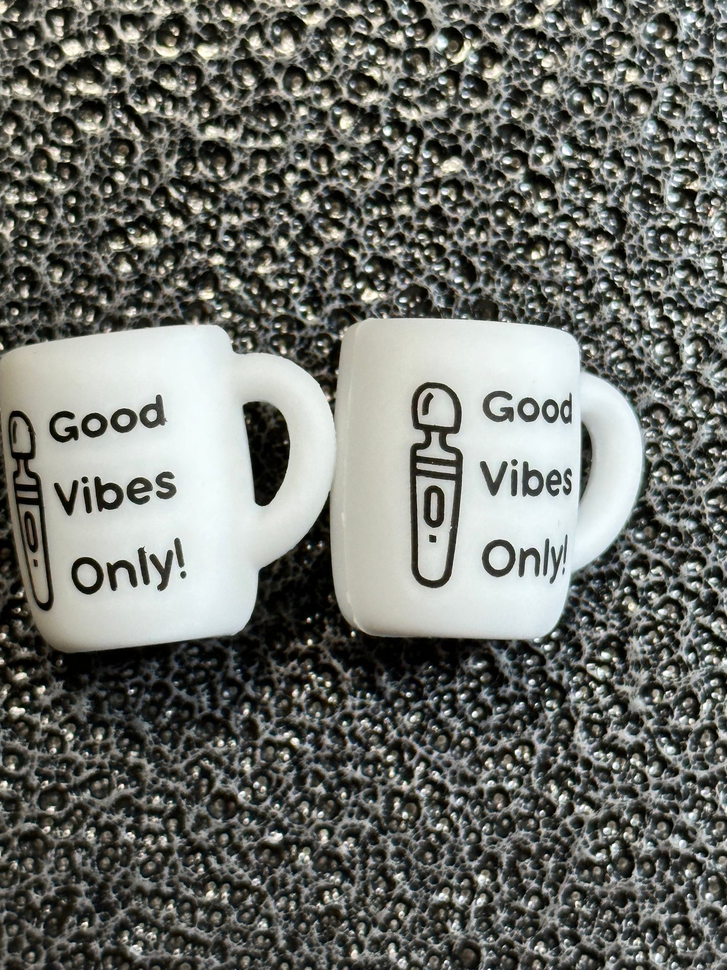 naughty bead/ mug Focal Bead/ beadable pen/ Silicone bead/ coffee cup/ keychain bead/ mom/ good vibes only / naughty